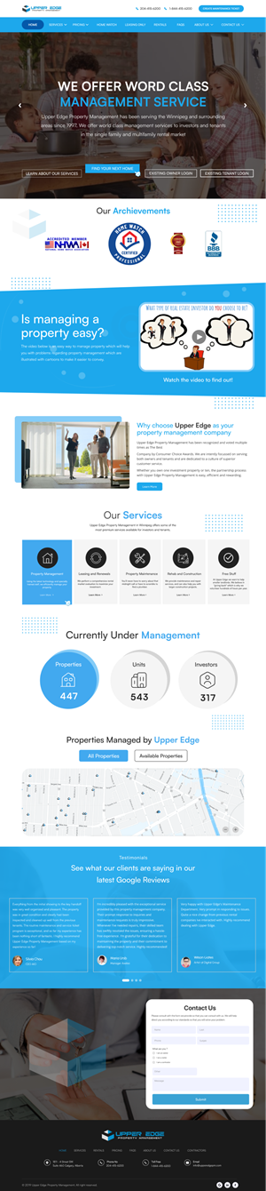Web-Design von Taufik H für Upper Edge Property Management Inc. | Design: #31762466