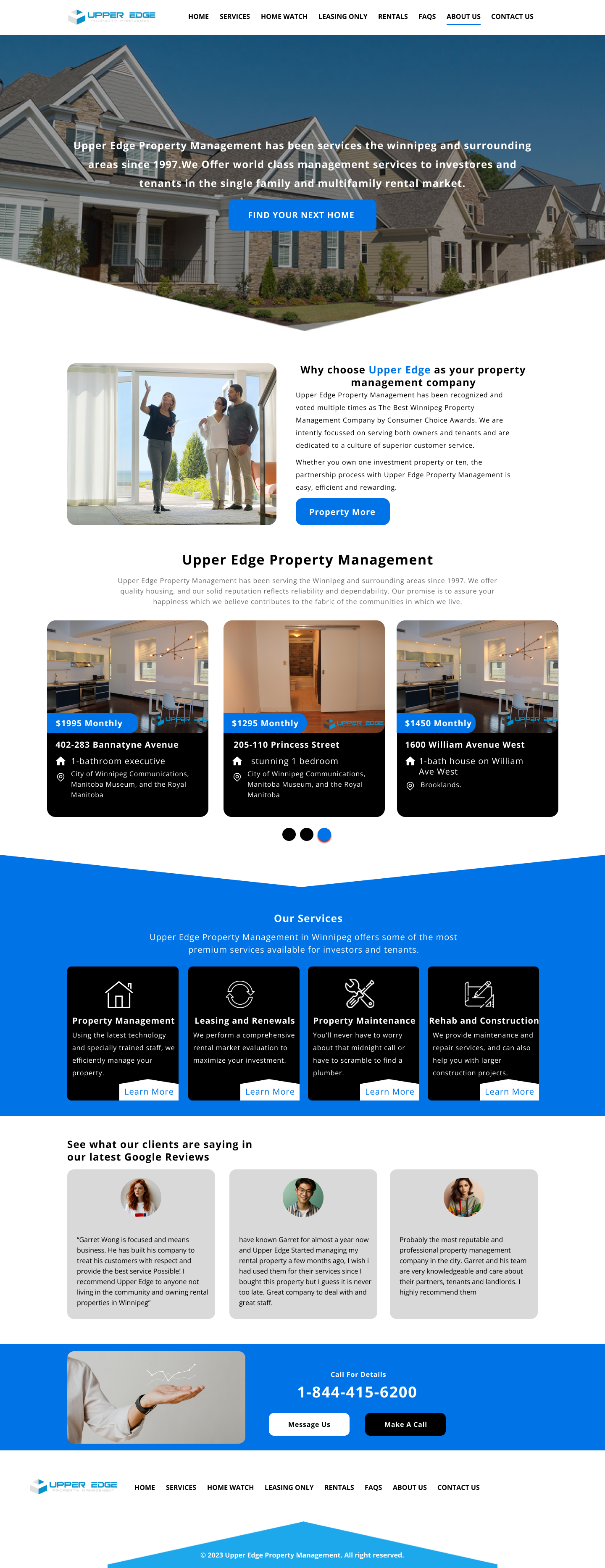 Web Design by Taufik H for Upper Edge Property Management Inc. | Design #31762470