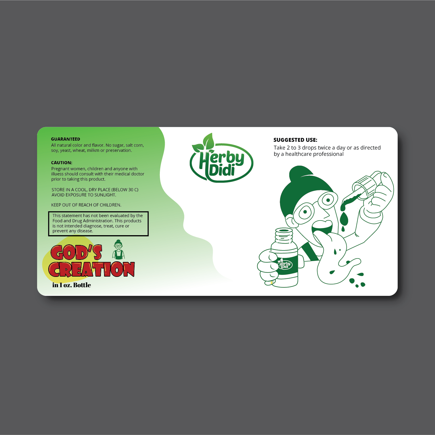 Label Design by Usman_Live for Herby Didi | Design #31759105