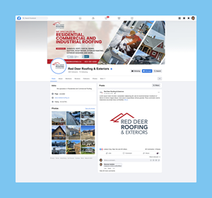 Facebook Design by Nel. for Red Deer Roofing & Exteriors Ltd | Design: #31769091