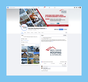 Facebook Design by Nel. for Red Deer Roofing & Exteriors Ltd | Design: #31769110