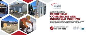 Facebook Design by Nel. for Red Deer Roofing & Exteriors Ltd | Design: #31769141