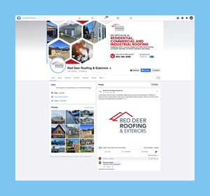 Facebook Design by Nel. for Red Deer Roofing & Exteriors Ltd | Design: #31769142