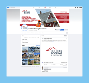 Facebook Design by Nel. for Red Deer Roofing & Exteriors Ltd | Design: #31769158