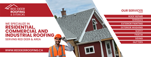Facebook Design by Nel. for Red Deer Roofing & Exteriors Ltd | Design: #31769159