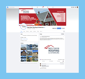Facebook Design by Nel. for Red Deer Roofing & Exteriors Ltd | Design: #31769170