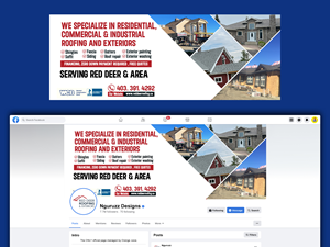 Facebook Design by nguruzzdng for Red Deer Roofing & Exteriors Ltd | Design: #31748687