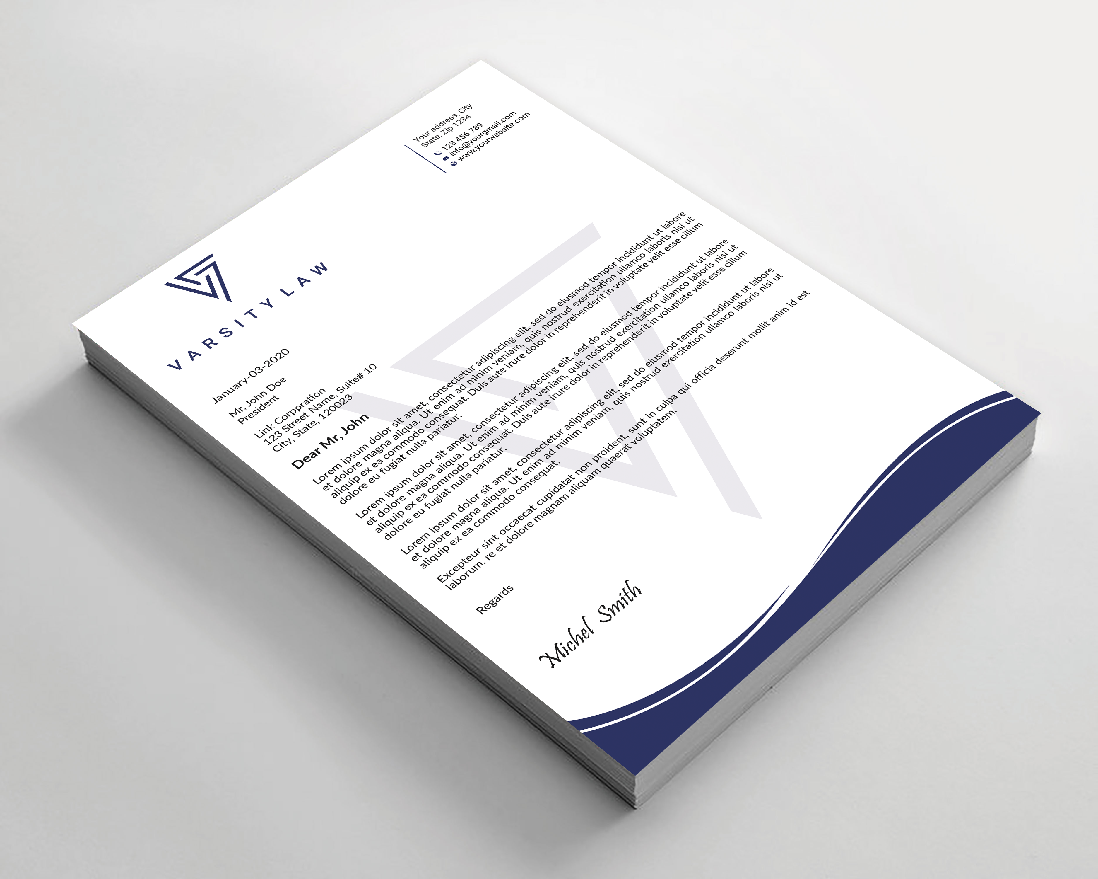 Letterhead Design by Expert Bappy for this project | Design #31738825