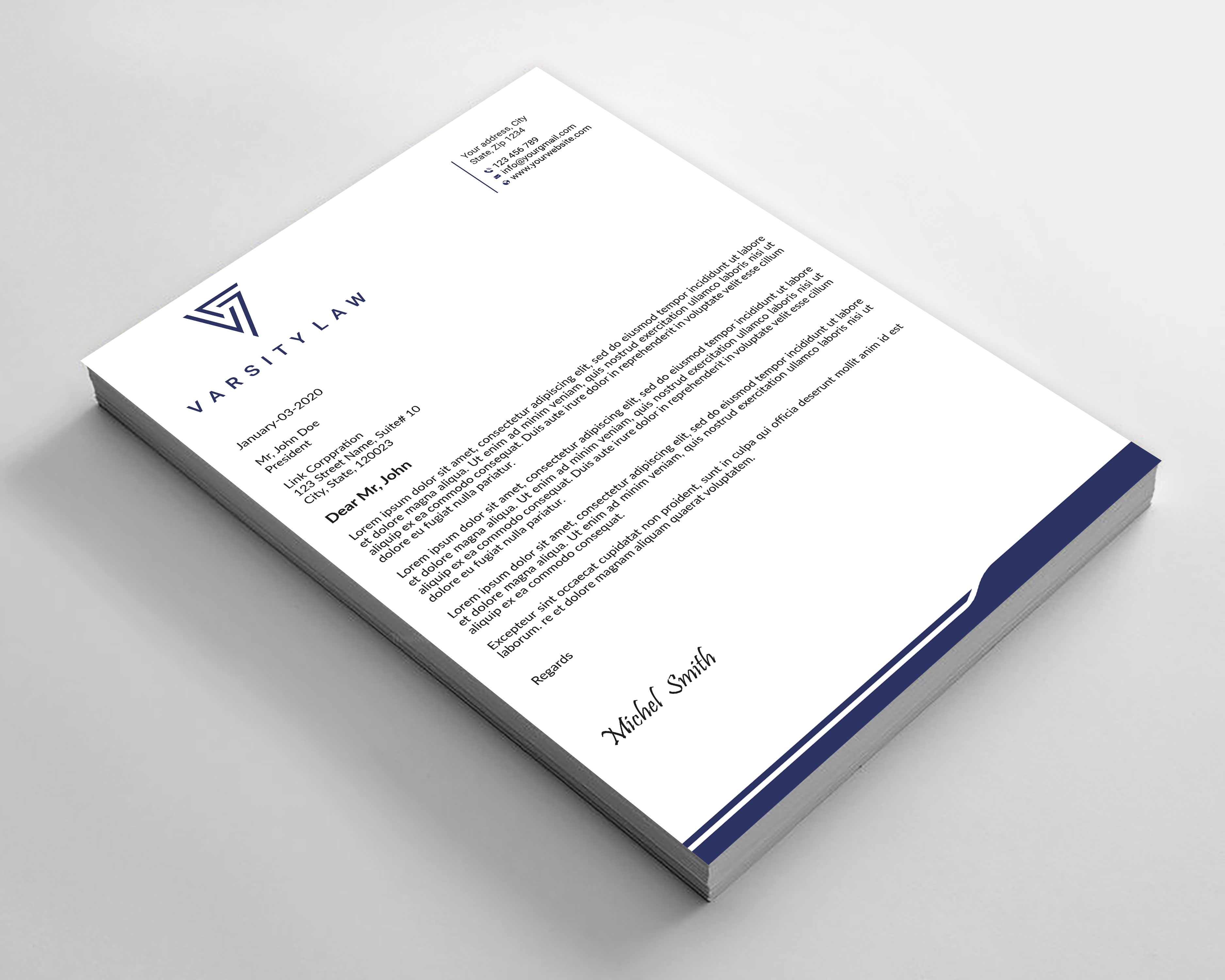 Letterhead Design by Expert Bappy for this project | Design #31738838