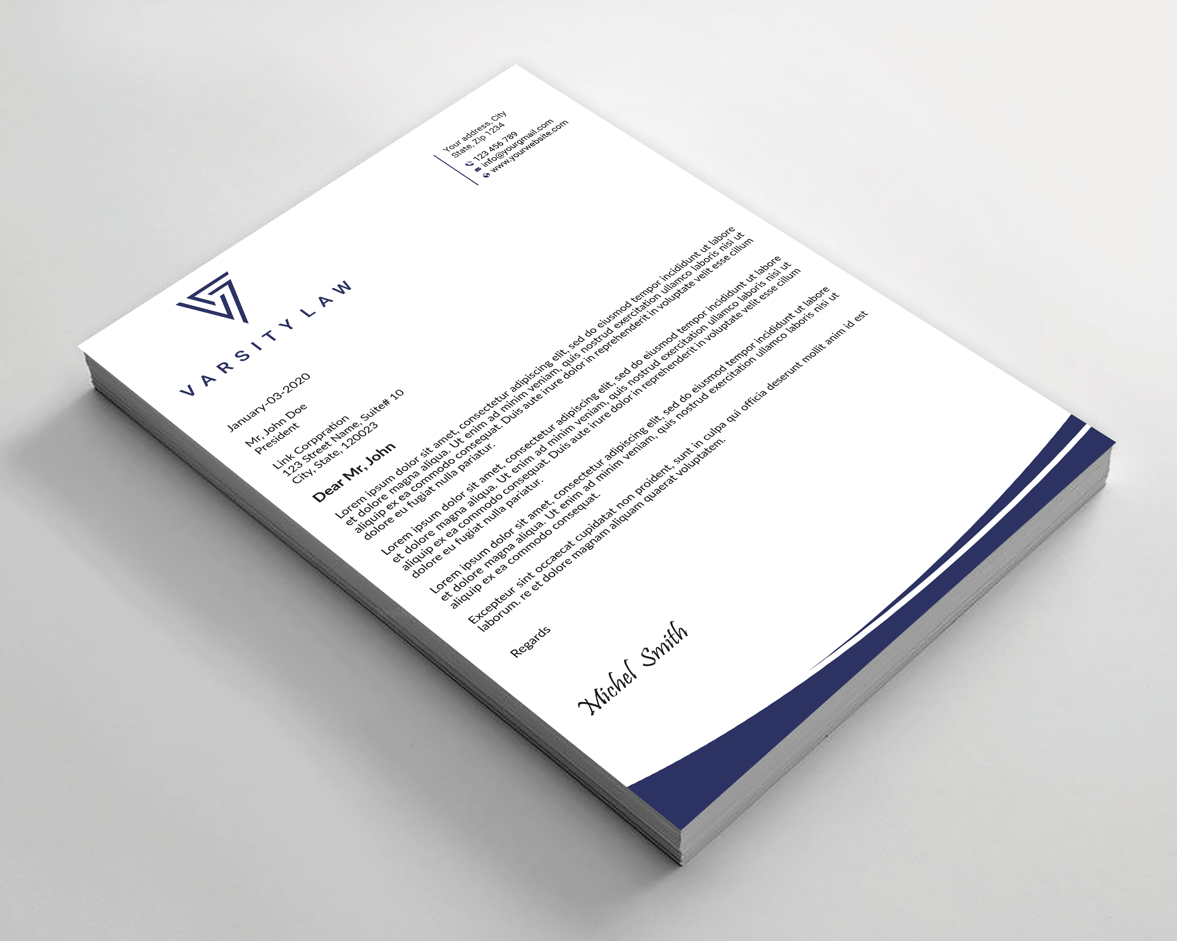 Letterhead Design by Expert Bappy for this project | Design #31738839