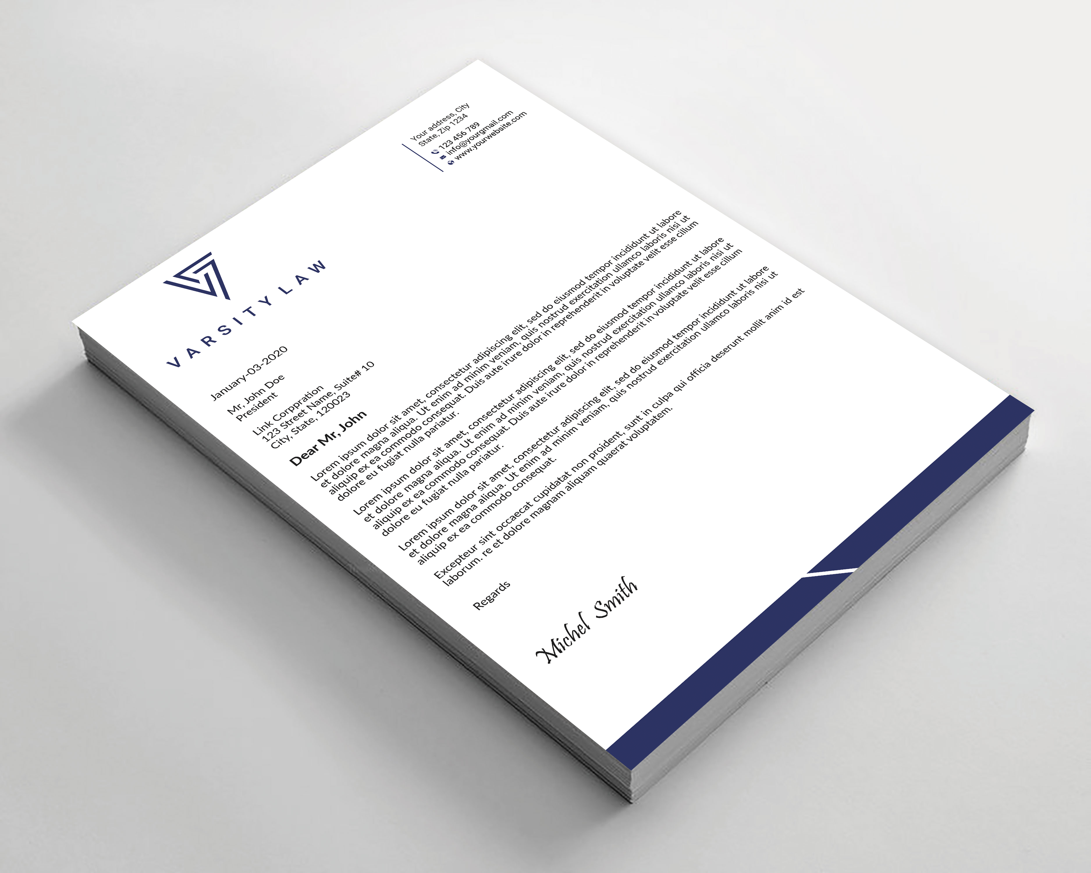 Letterhead Design by Expert Bappy for this project | Design #31738841