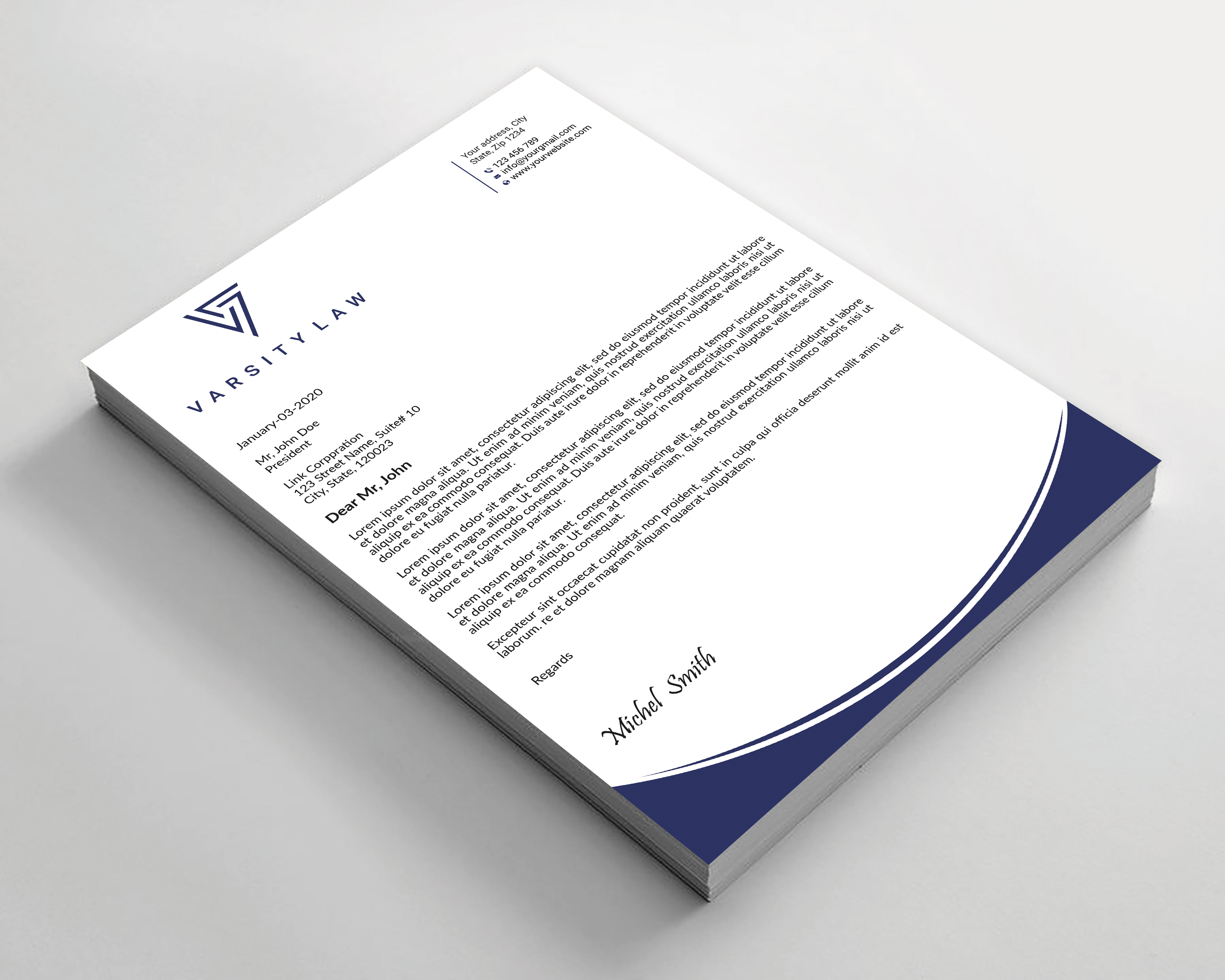 Letterhead Design by Expert Bappy for this project | Design #31738854