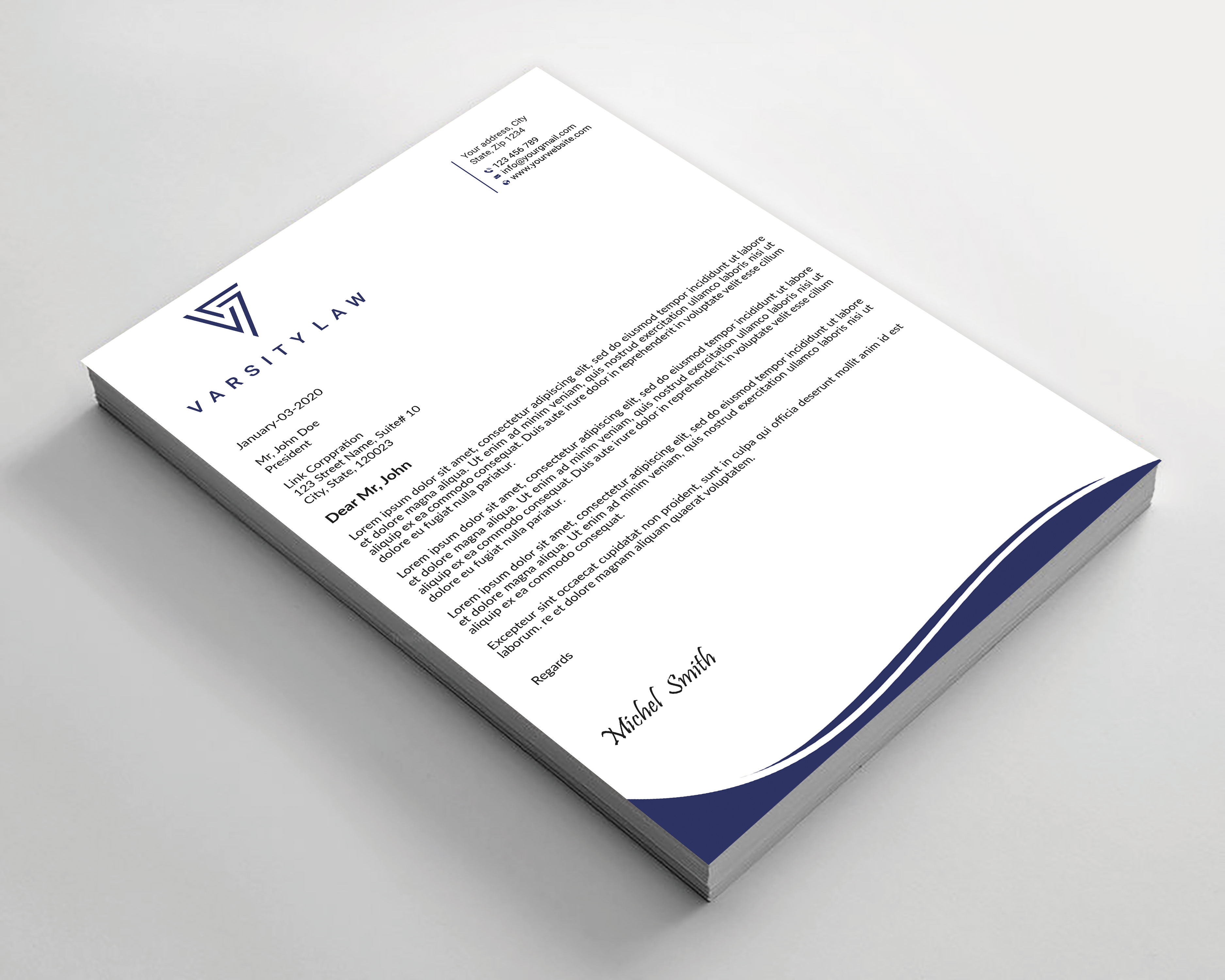 Letterhead Design by Expert Bappy for this project | Design #31738896