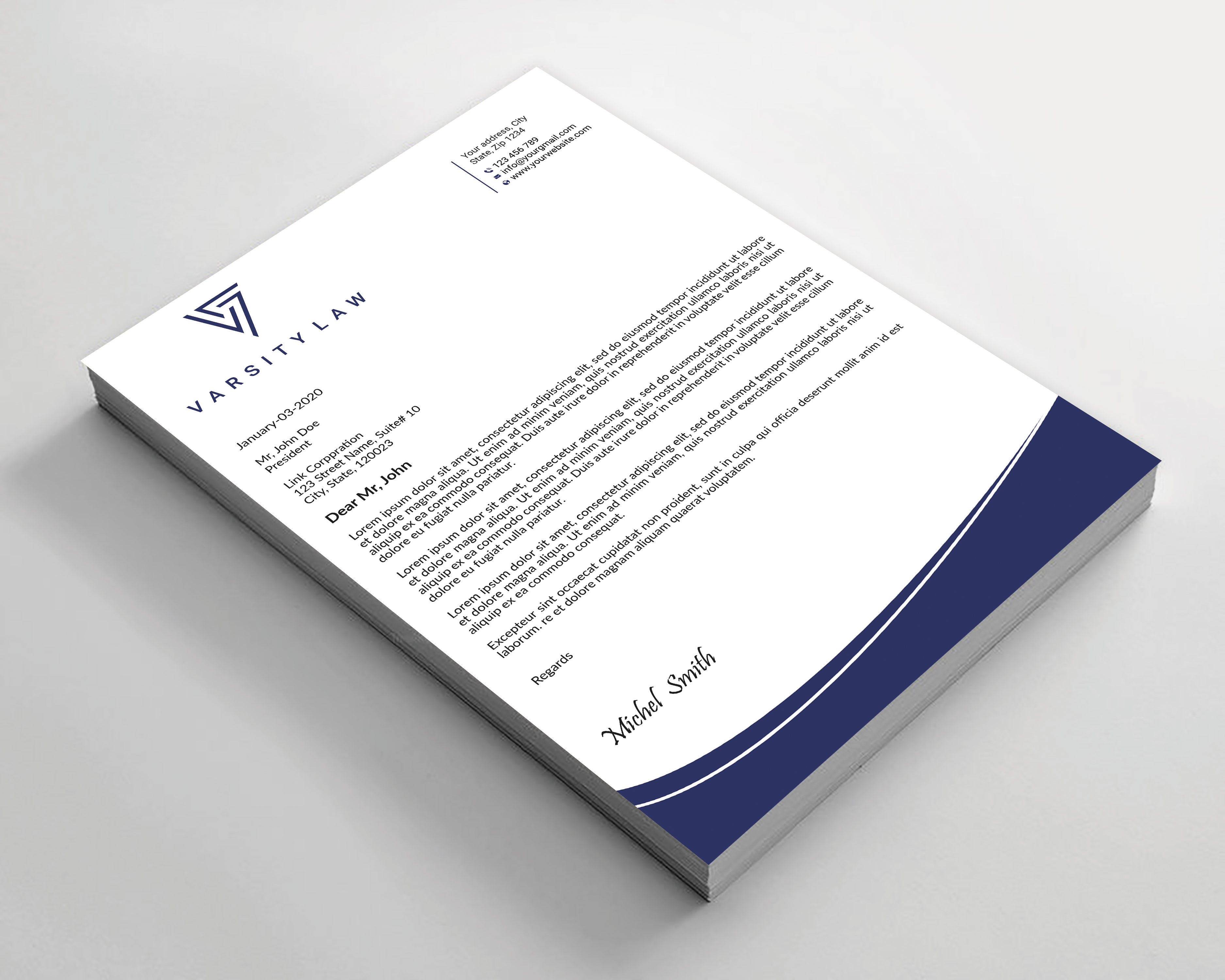 Letterhead Design by Expert Bappy for this project | Design #31738897