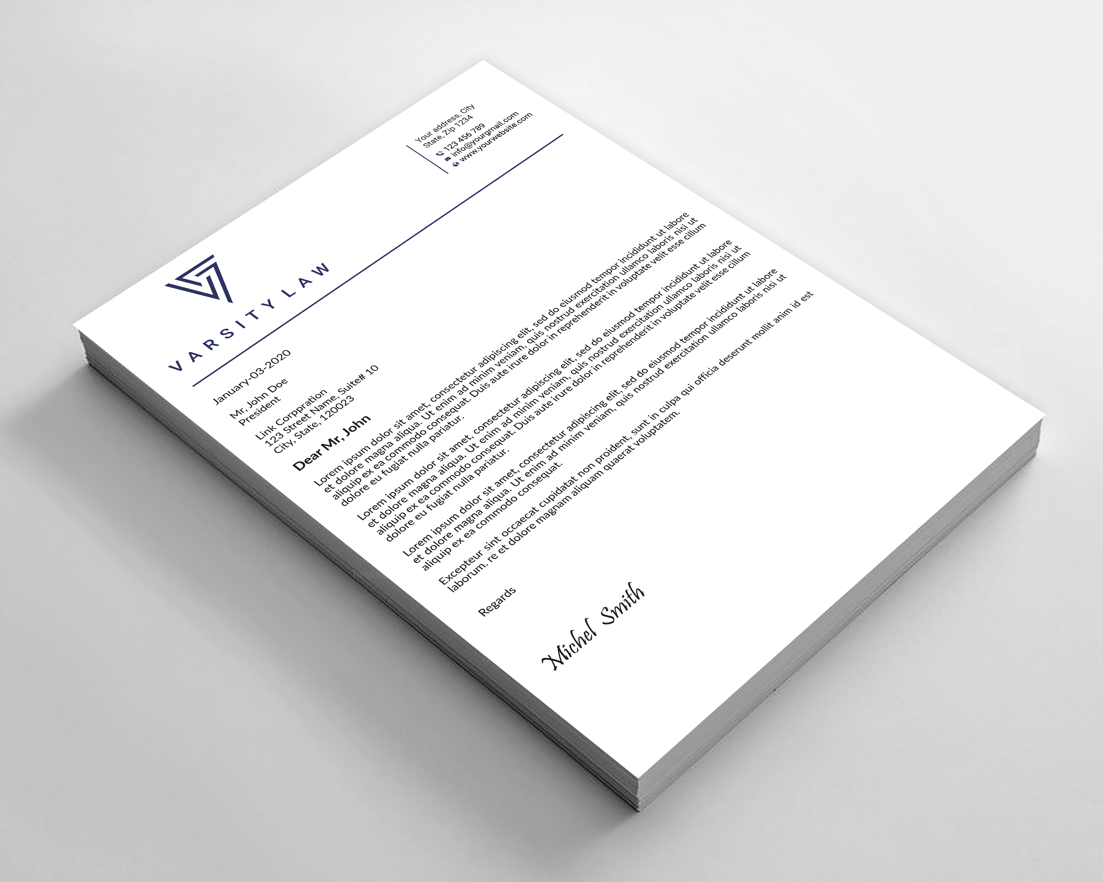 Letterhead Design by Expert Bappy for this project | Design #31738909