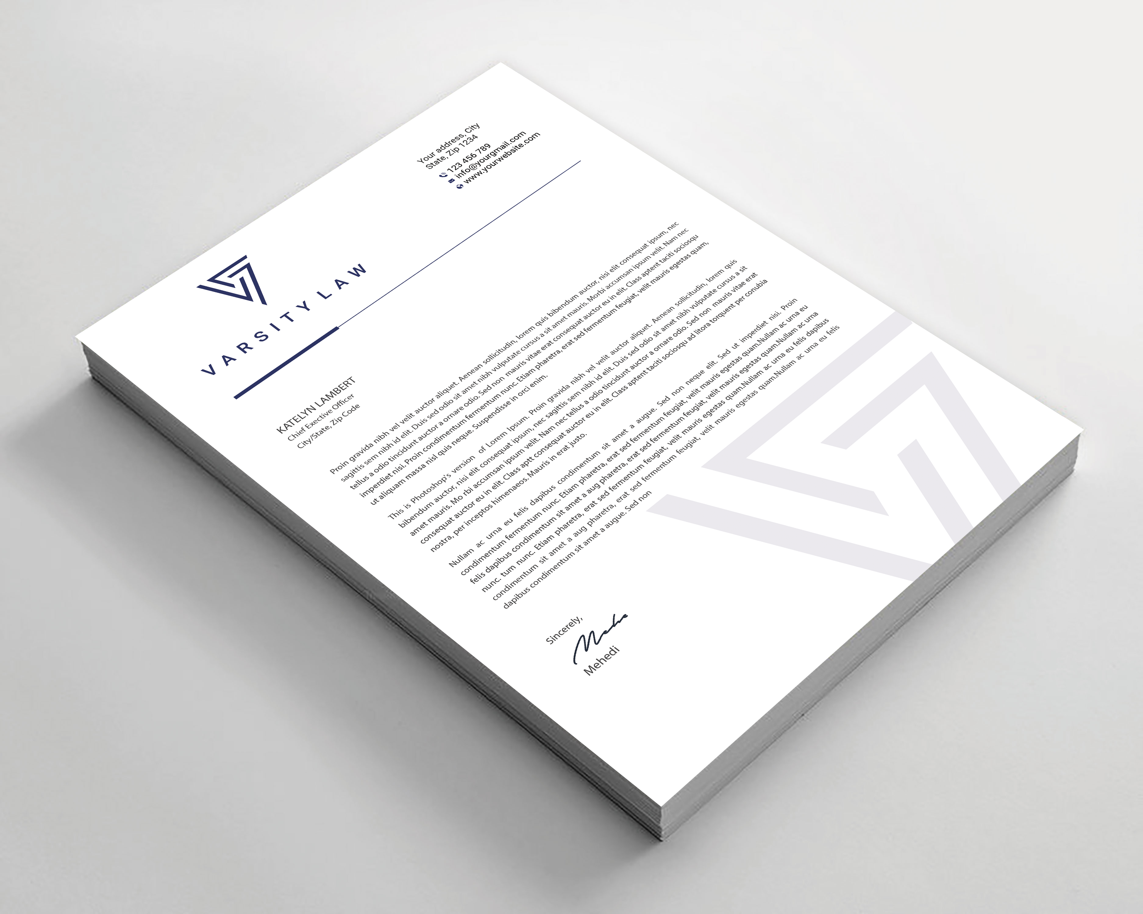 Letterhead Design by Expert Bappy for this project | Design #31738983