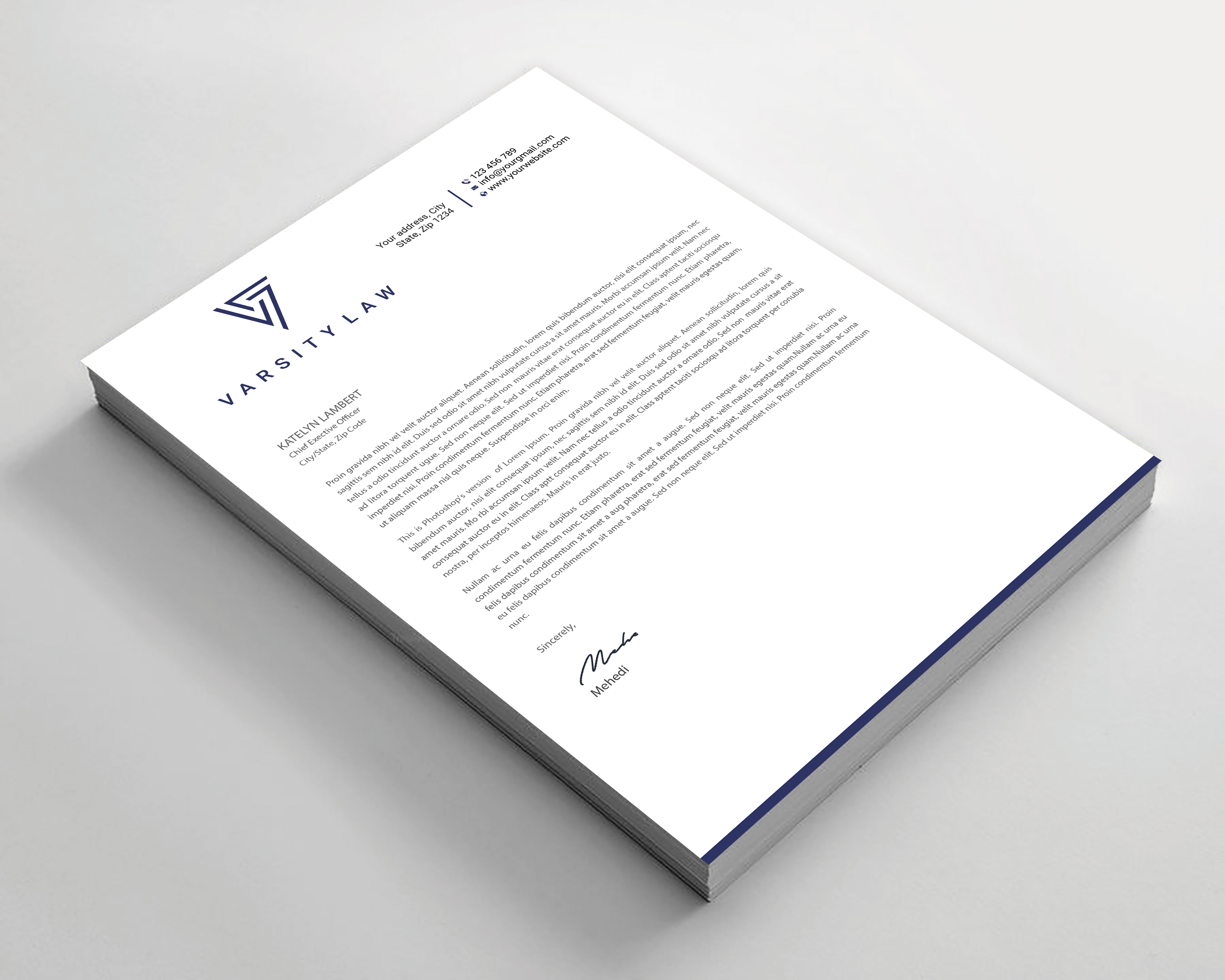 Letterhead Design by Expert Bappy for this project | Design #31738984