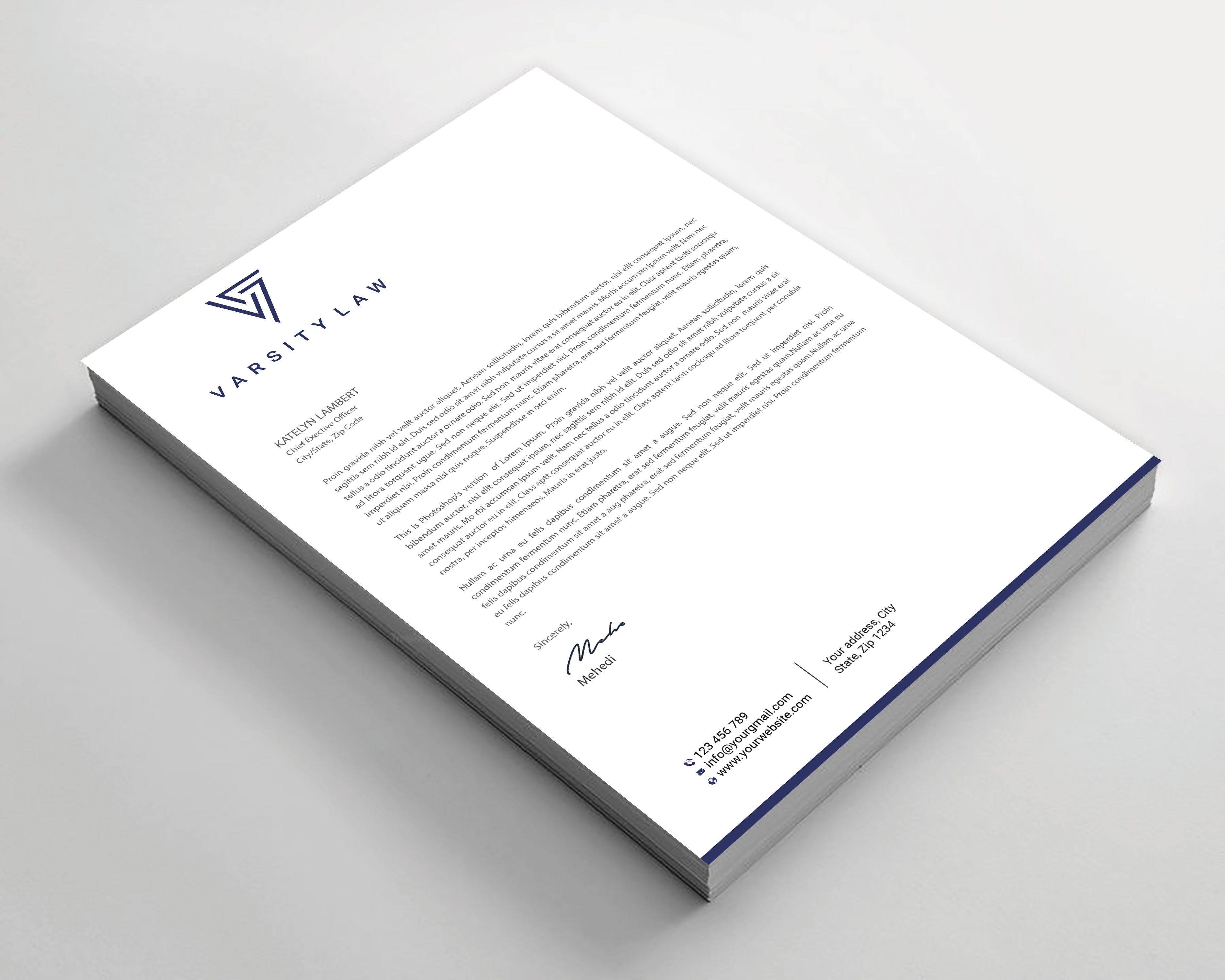 Letterhead Design by Expert Bappy for this project | Design #31738985