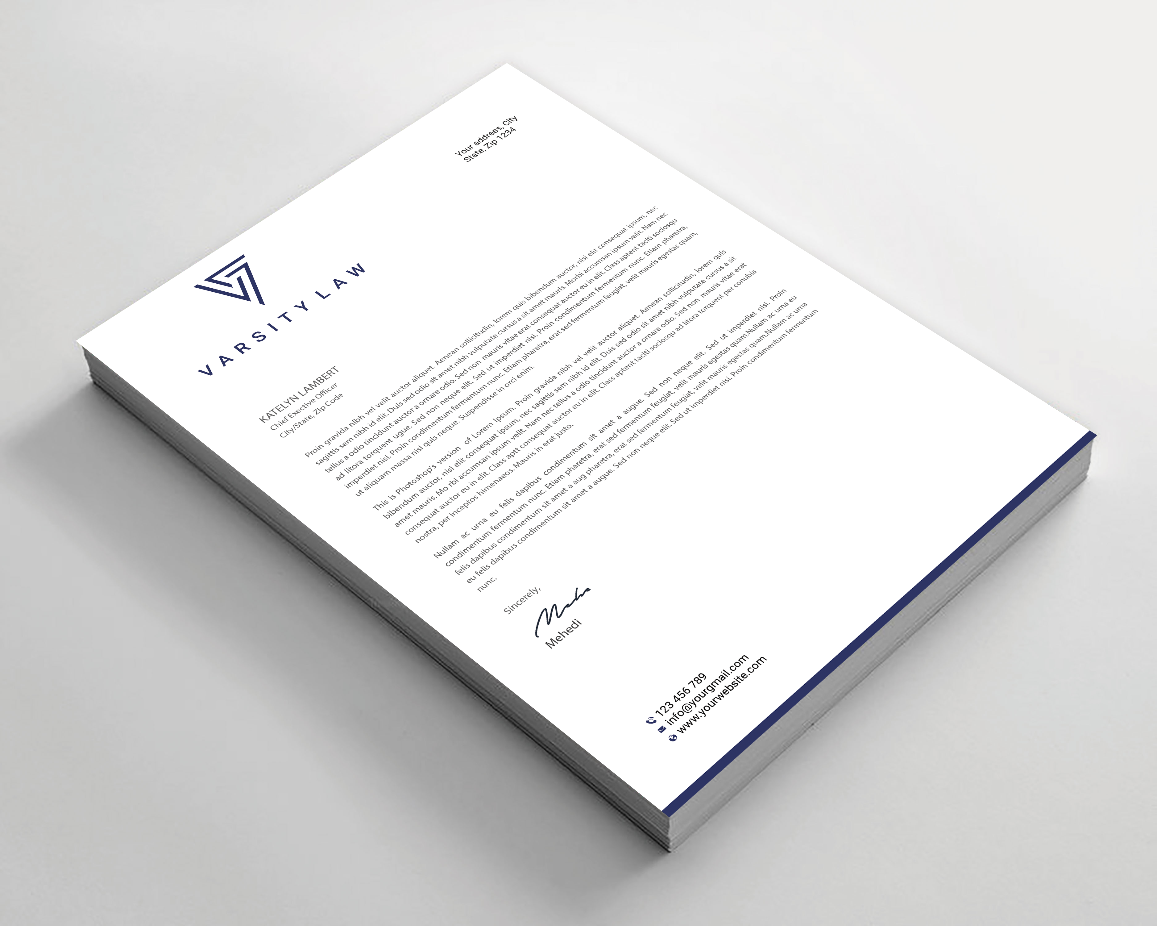 Letterhead Design by Expert Bappy for this project | Design #31739032