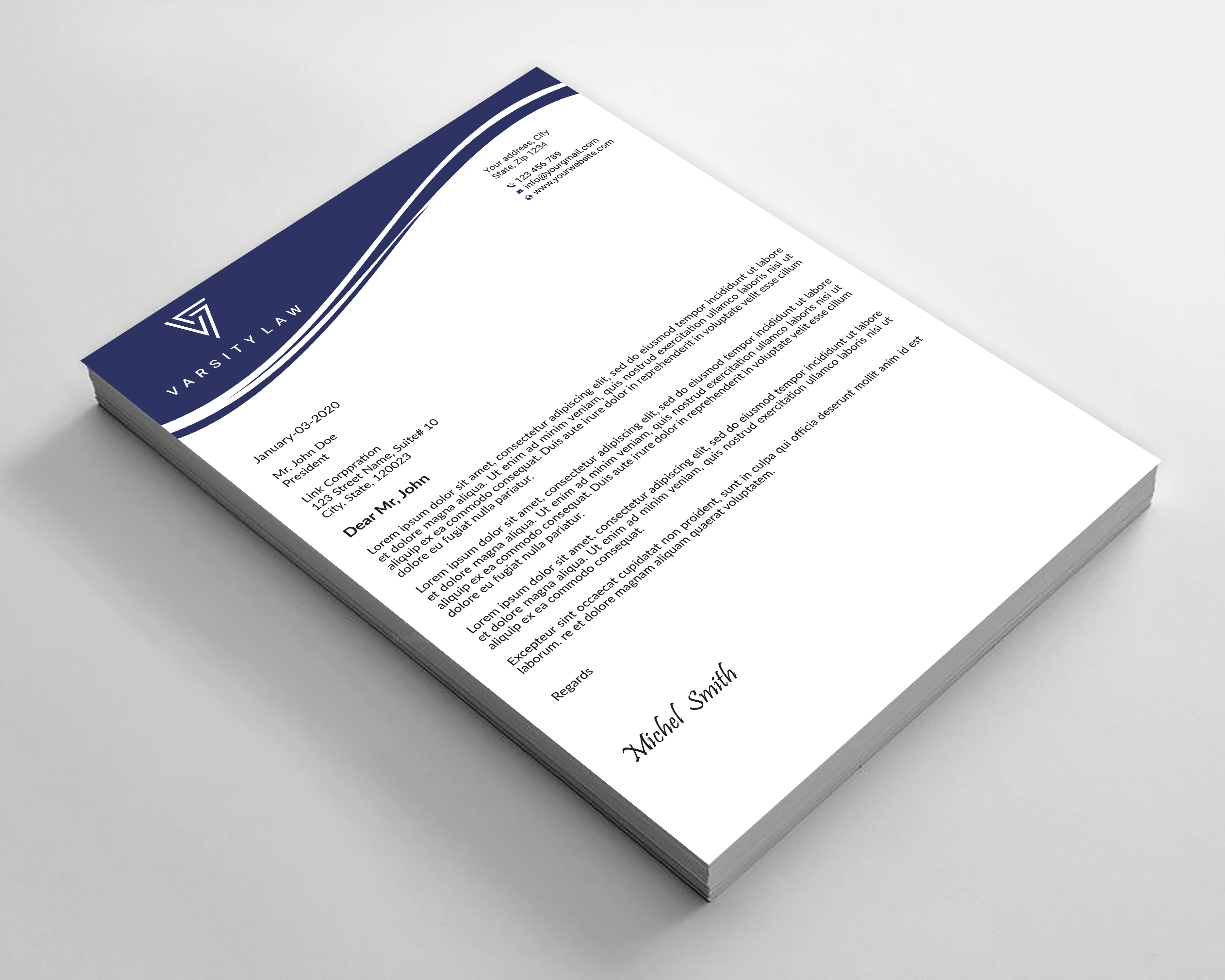 Letterhead Design by Expert Bappy for this project | Design #31739036