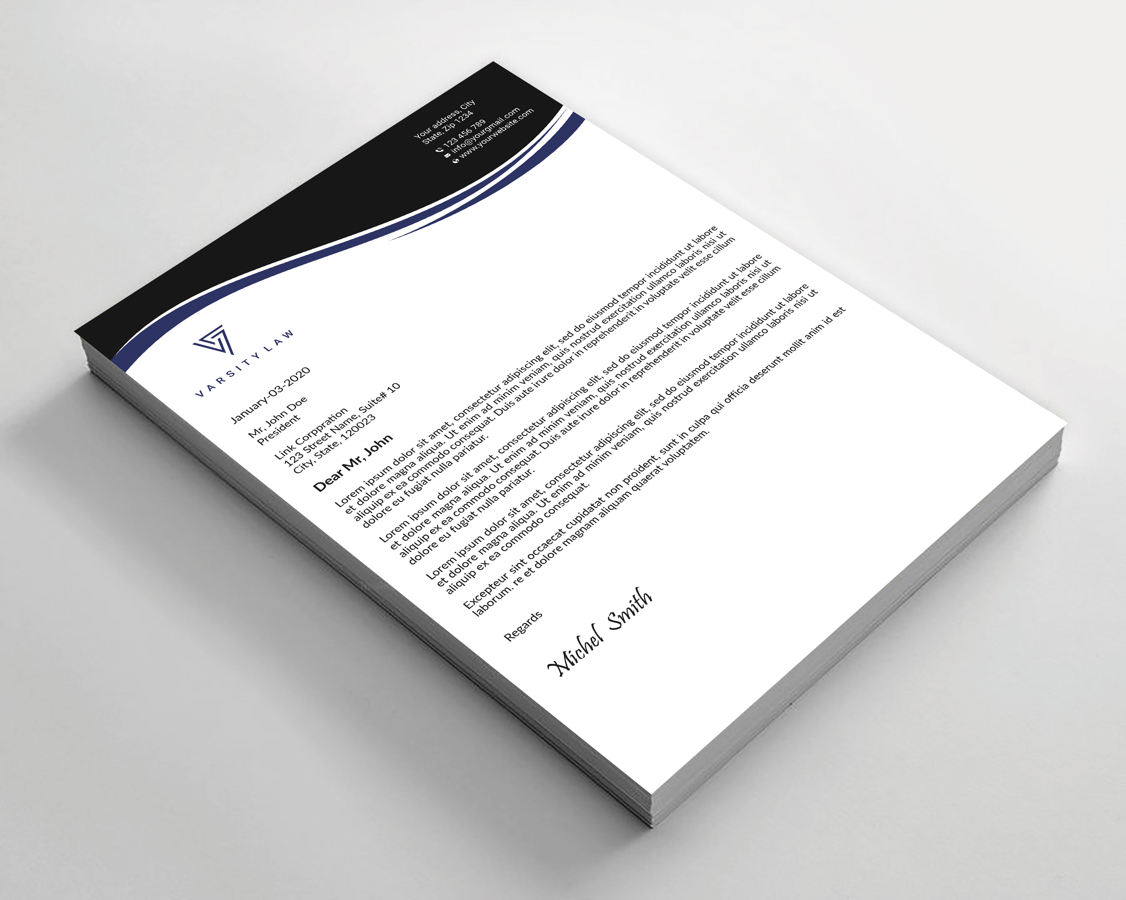 Letterhead Design by Expert Bappy for this project | Design #31739091