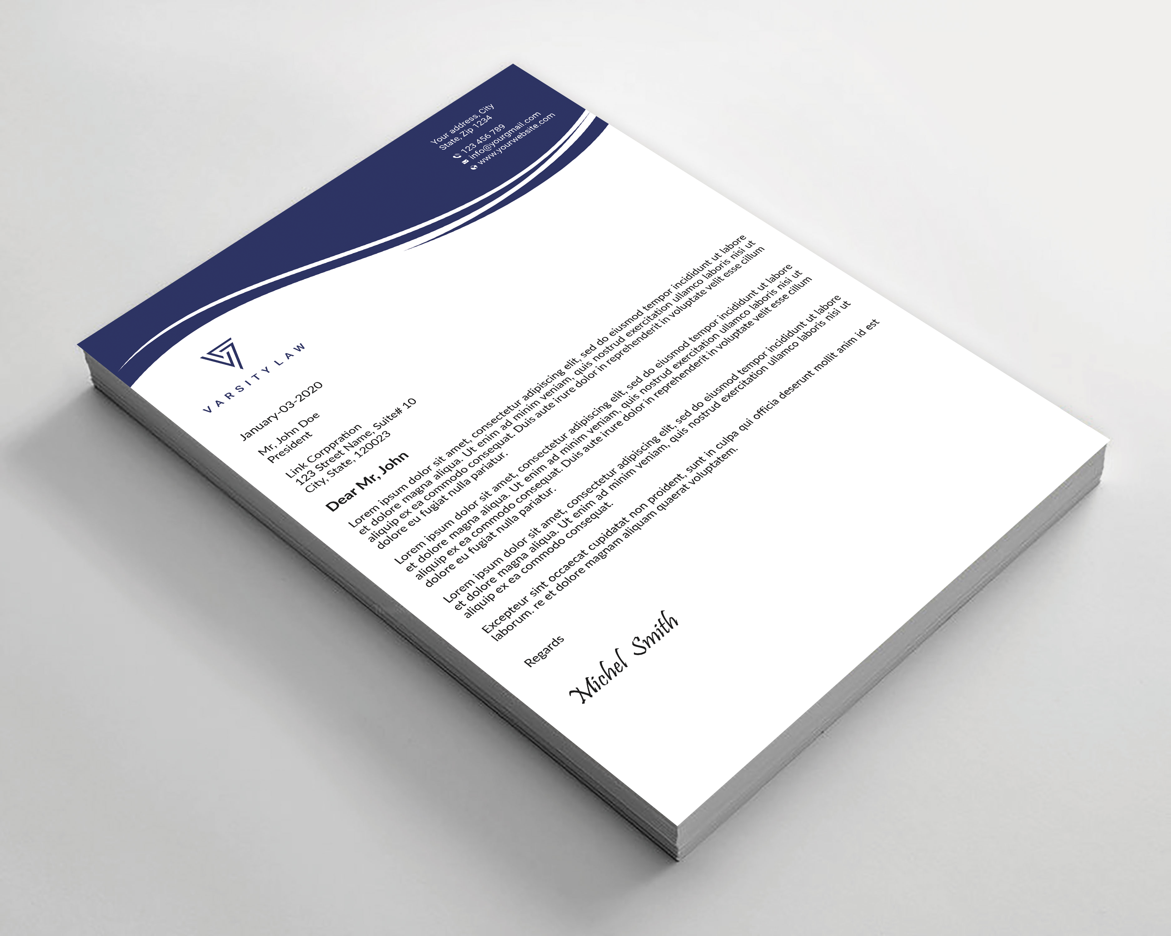 Letterhead Design by Expert Bappy for this project | Design #31739092