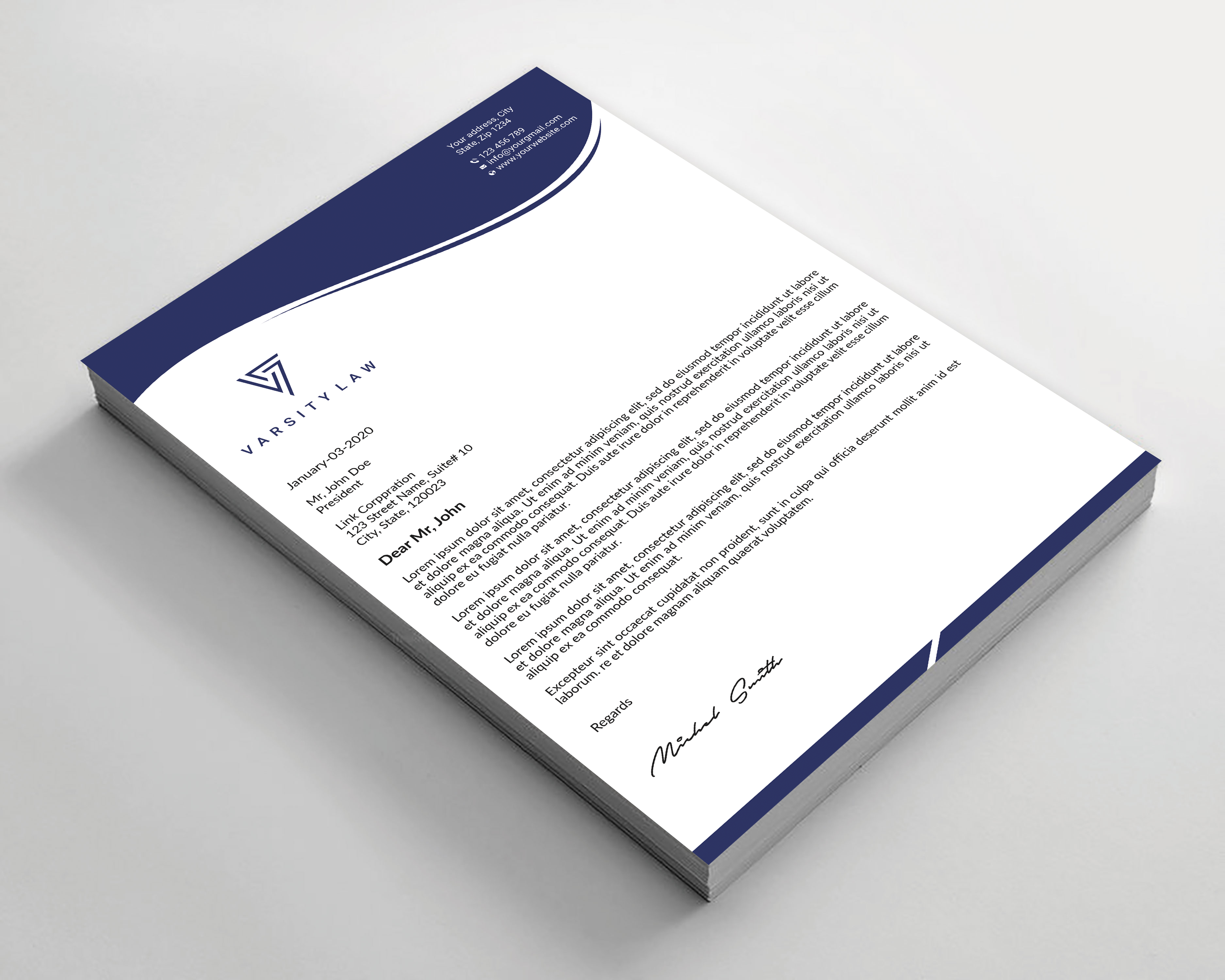 Letterhead Design by Expert Bappy for this project | Design #31739093