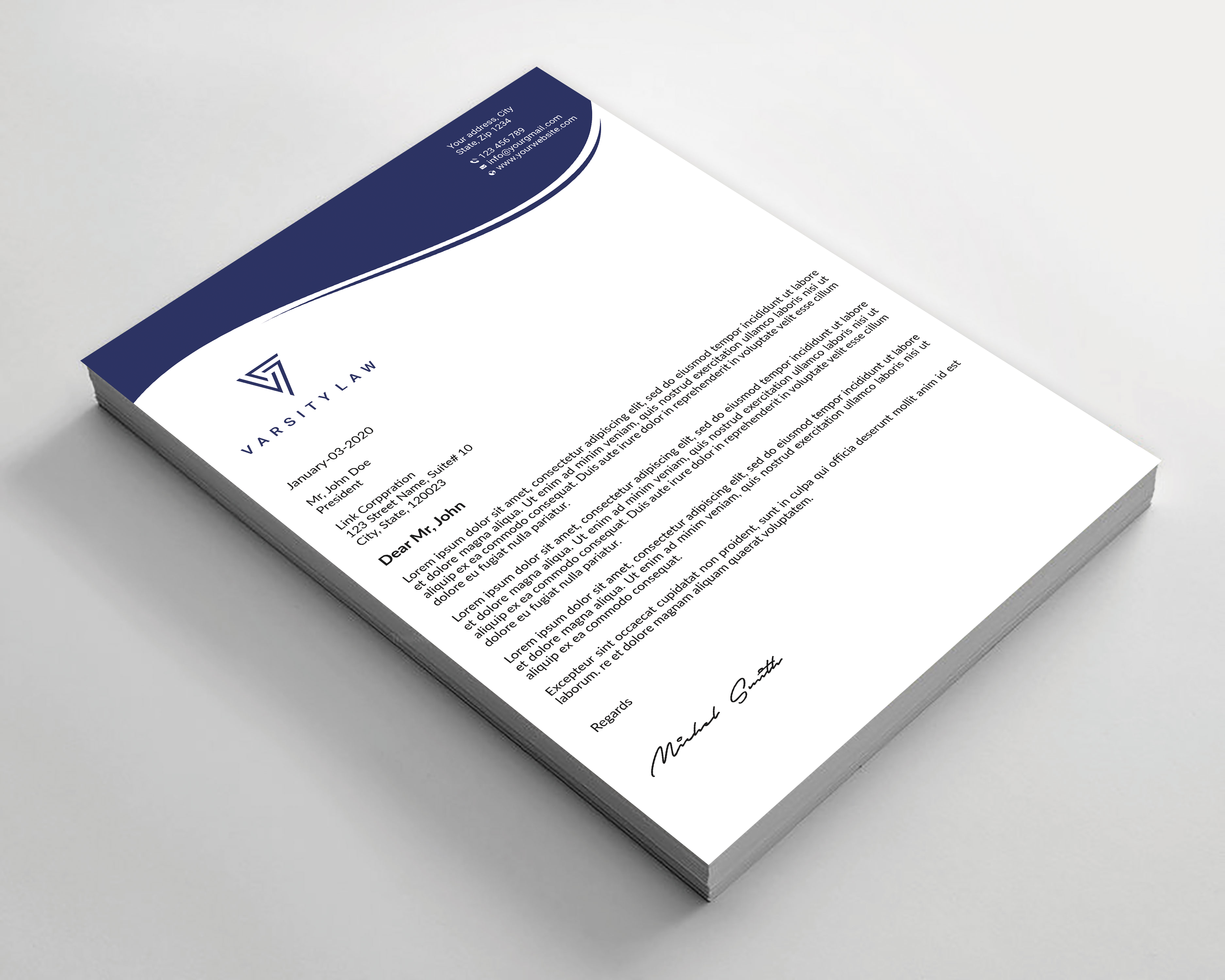 Letterhead Design by Expert Bappy for this project | Design #31739095