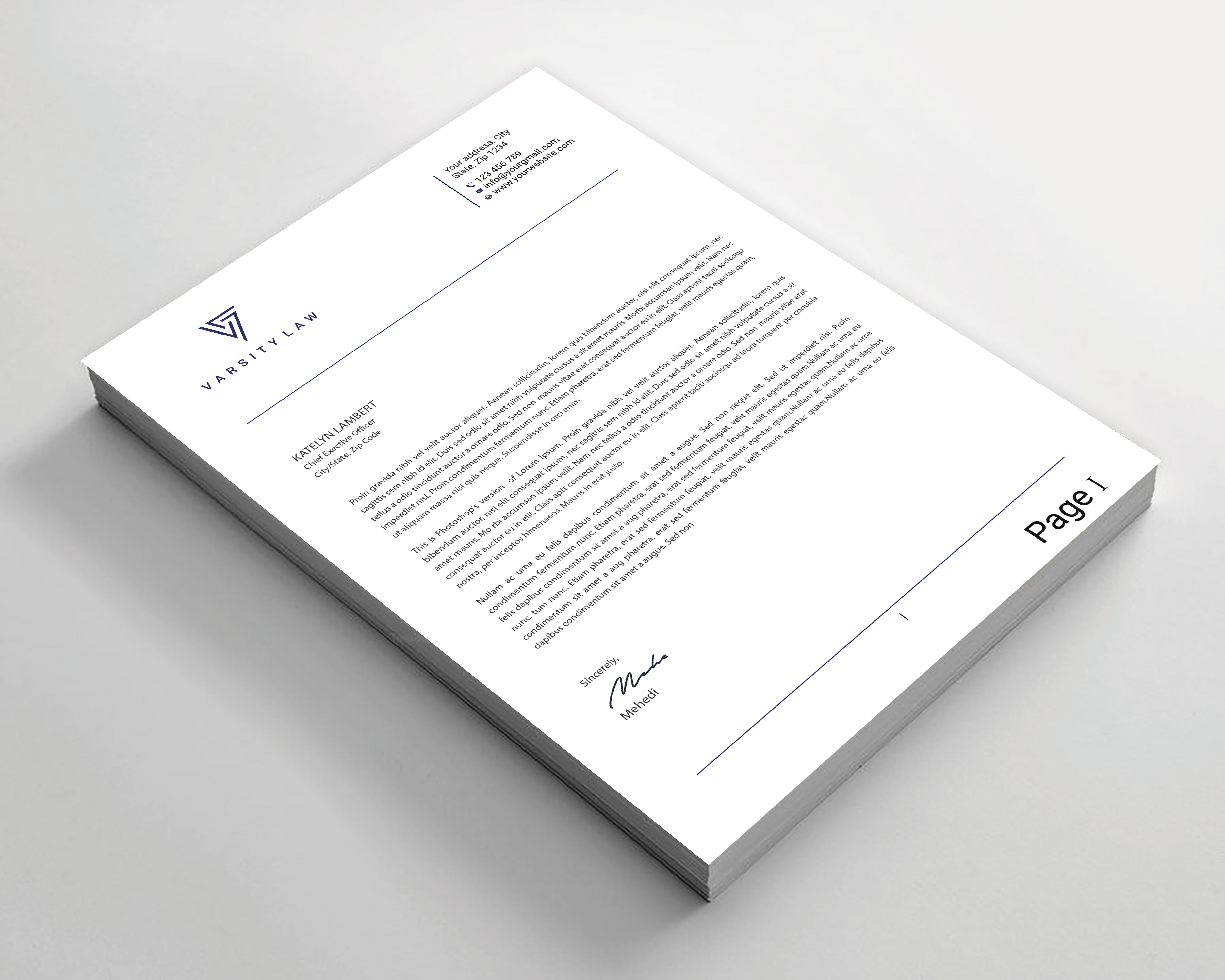 Letterhead Design by Expert Bappy for this project | Design #31759894