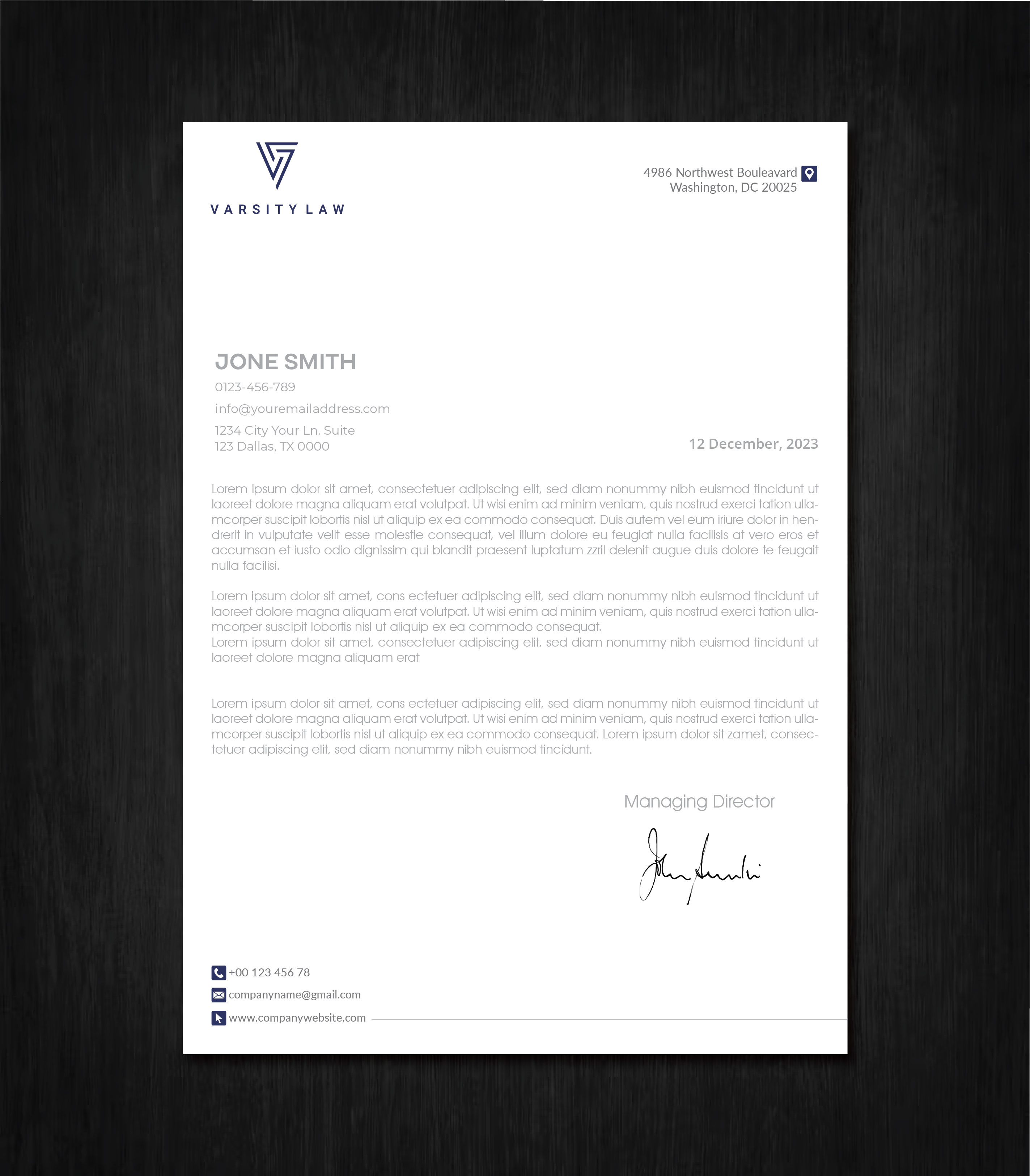 Letterhead Design by artbitin for this project | Design #31740623