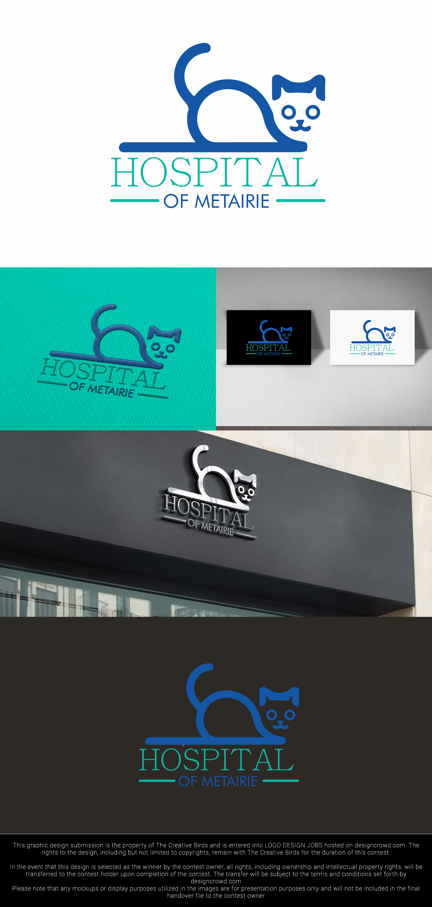 Logo Design by The Creative Birds for Cat Hospital of Metairie | Design #31789423