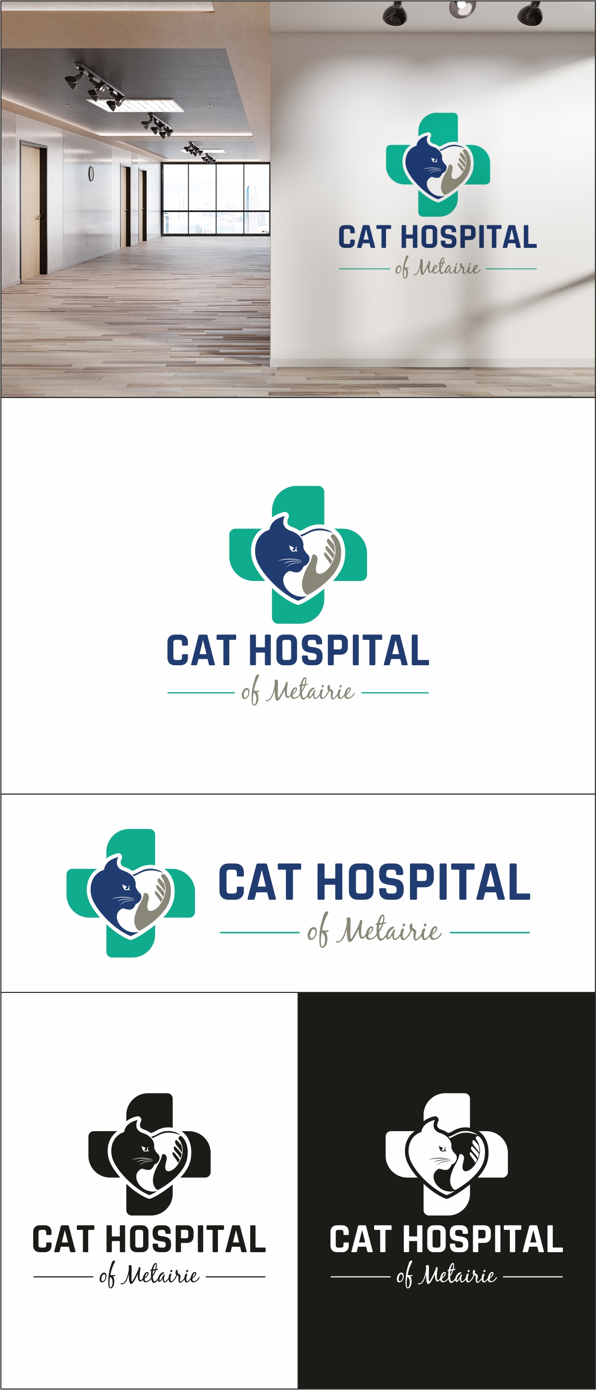 Logo Design by Robert Macwan for Cat Hospital of Metairie | Design #31796589
