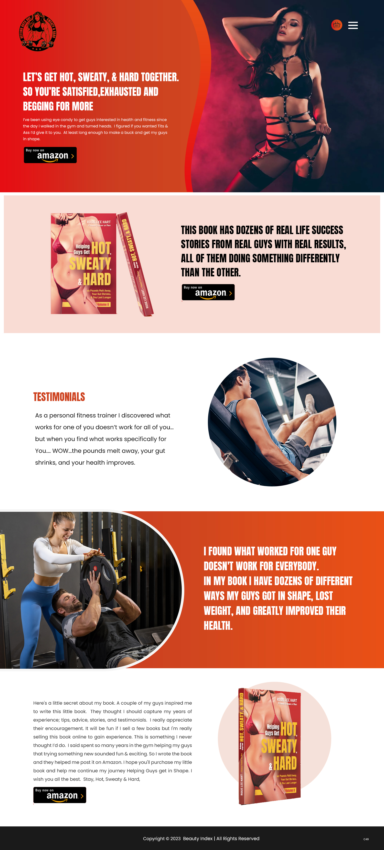 Web Design by pb for Rosie Lee Hart Fitness for Men | Design #31752304