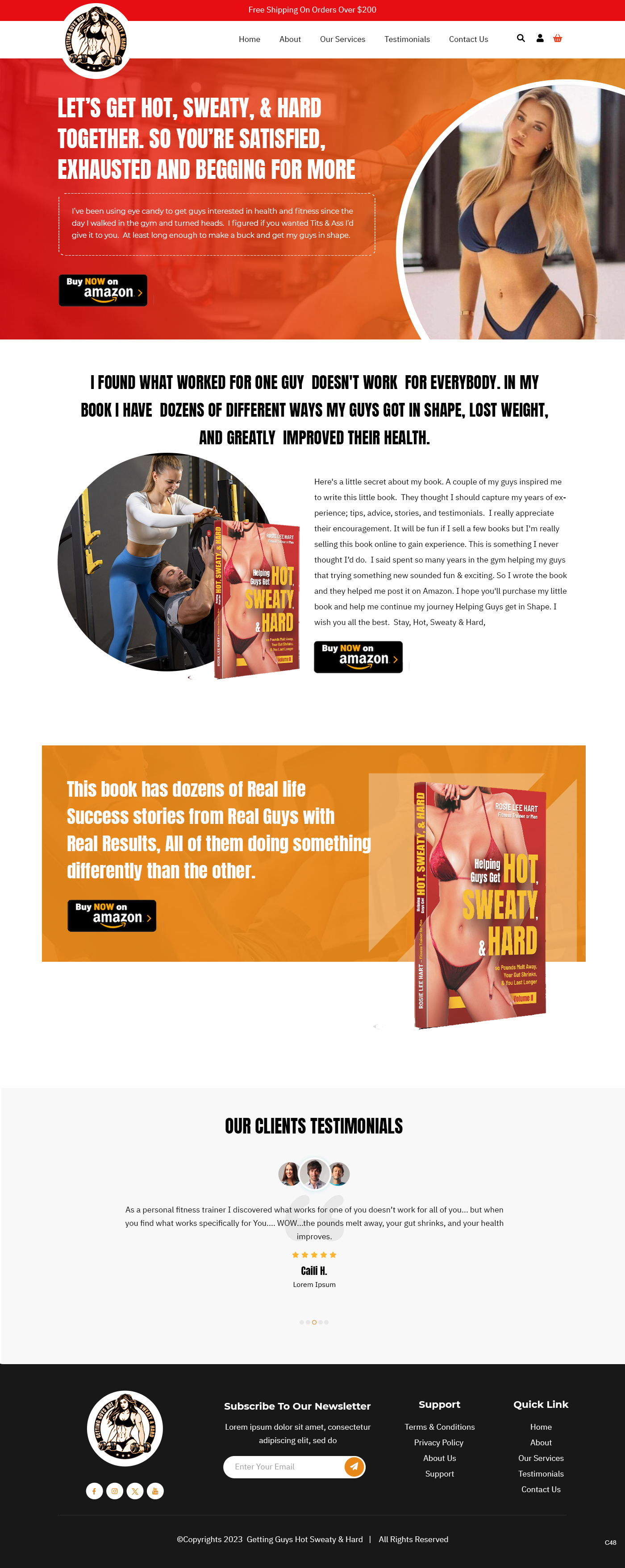 Web Design by pb for Rosie Lee Hart Fitness for Men | Design #31752307