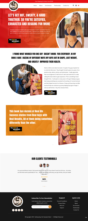 Web Design by pb for Rosie Lee Hart Fitness for Men | Design: #31752307