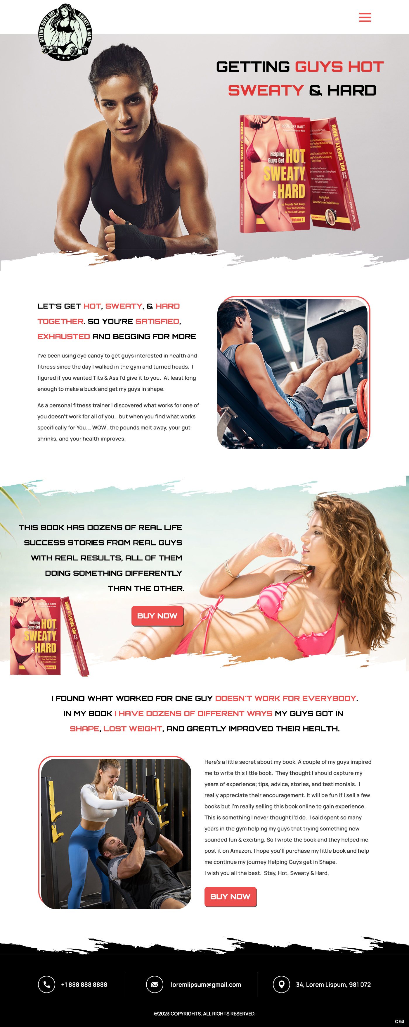 Web Design by pb for Rosie Lee Hart Fitness for Men | Design #31752316