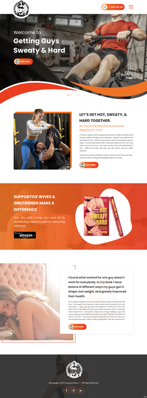 Web Design by pb for Rosie Lee Hart Fitness for Men | Design: #31758180