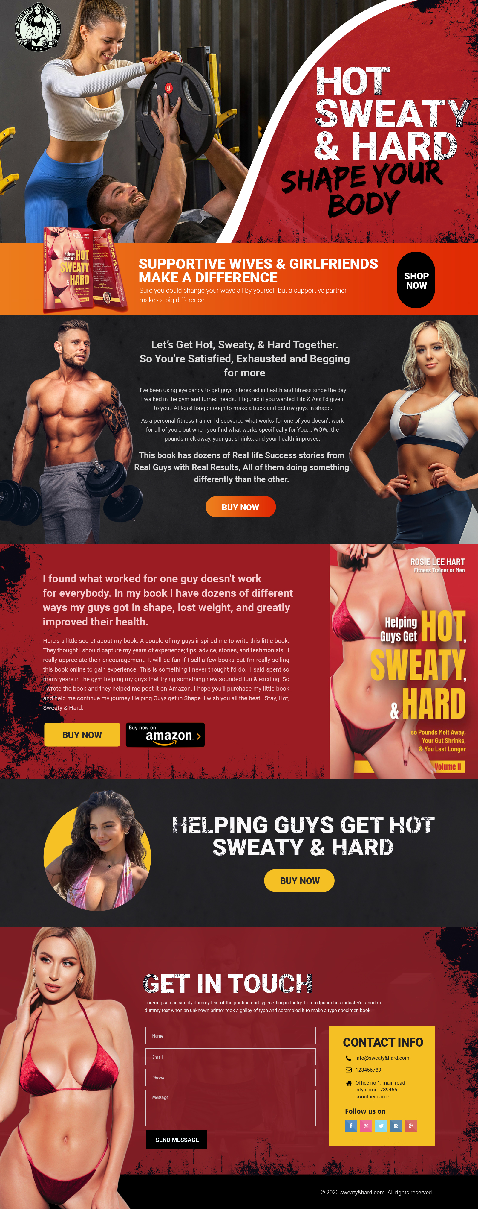 Web Design by Dream Logo Design for Rosie Lee Hart Fitness for Men | Design #31751764