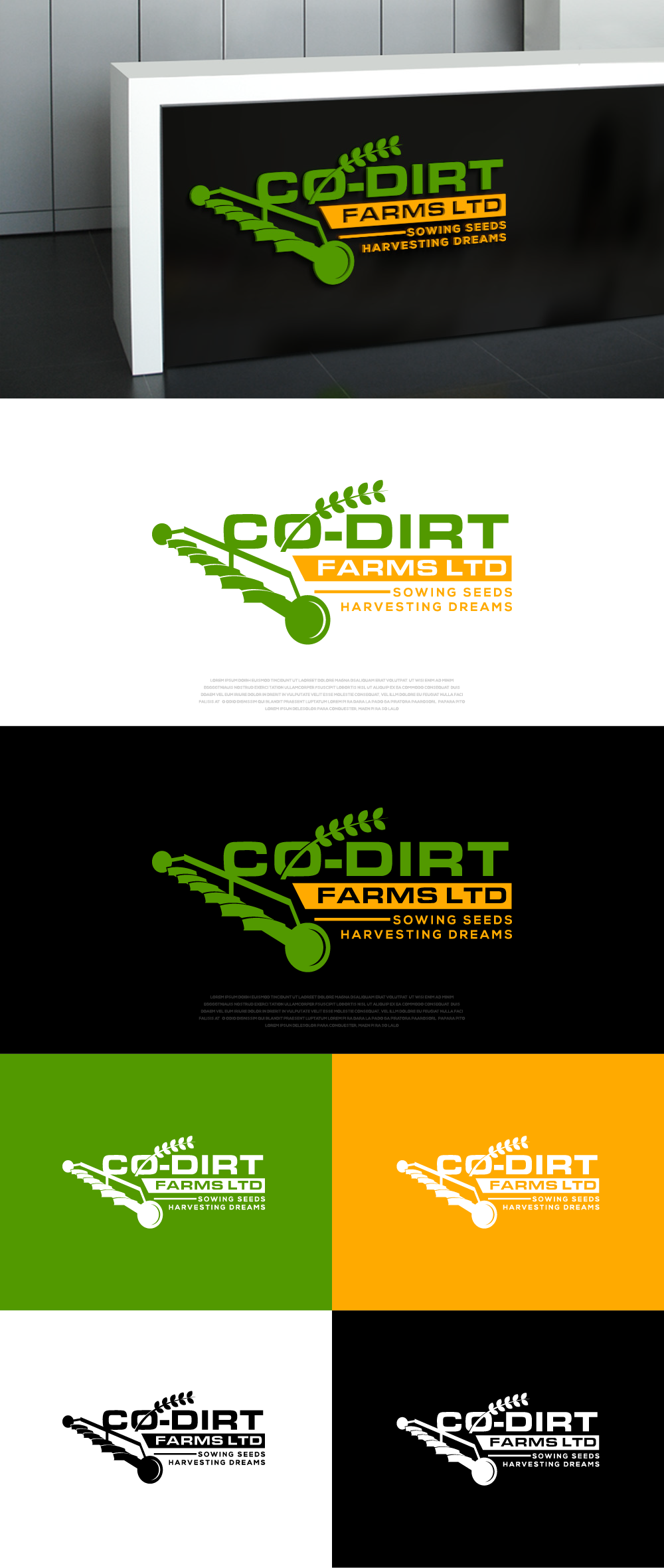 Logo Design by Ayub Zafar for Co-Dirt Farms Ltd | Design #31762357