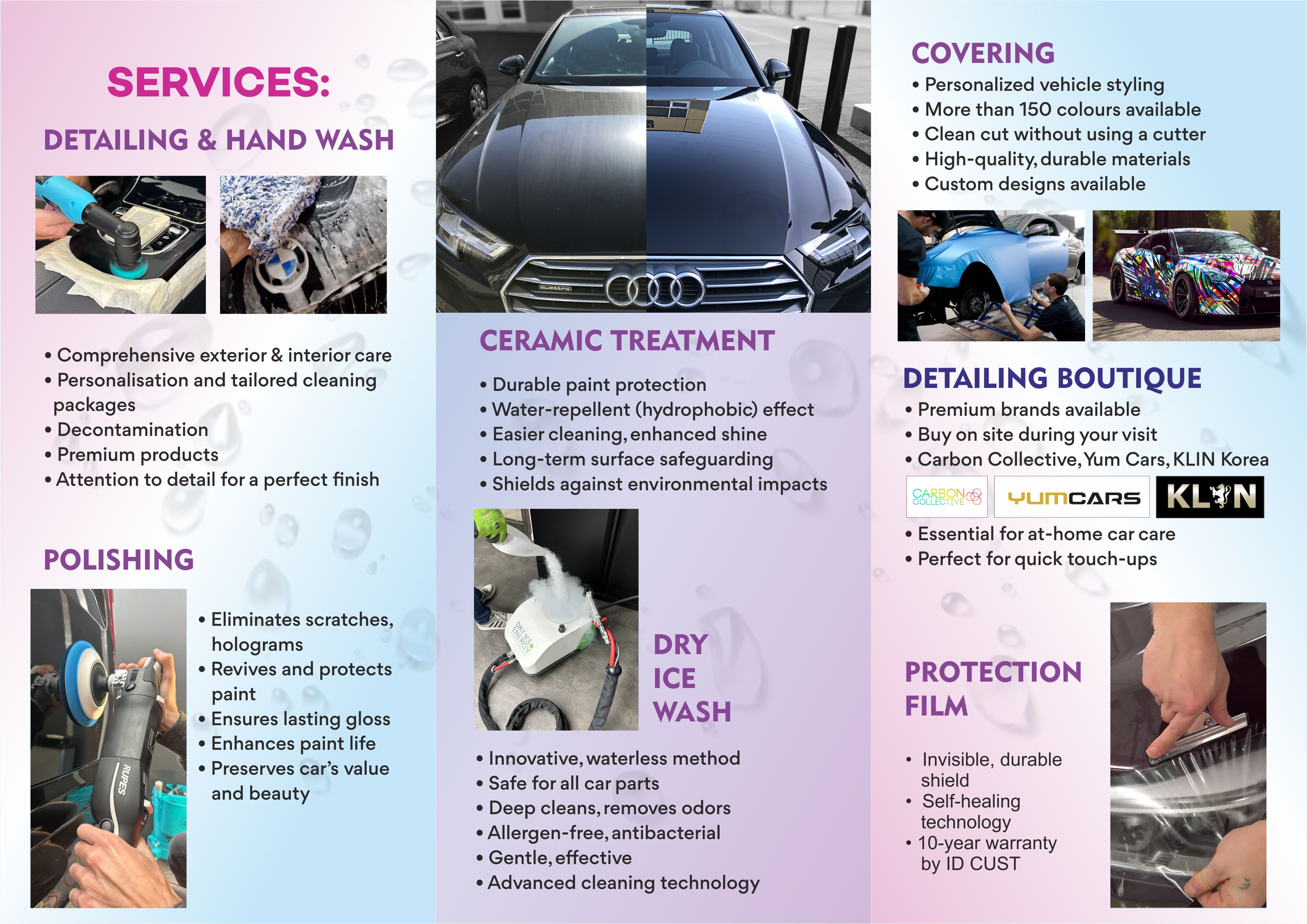Upmarket, Modern, Automobile / Car detailing Brochure Design for a