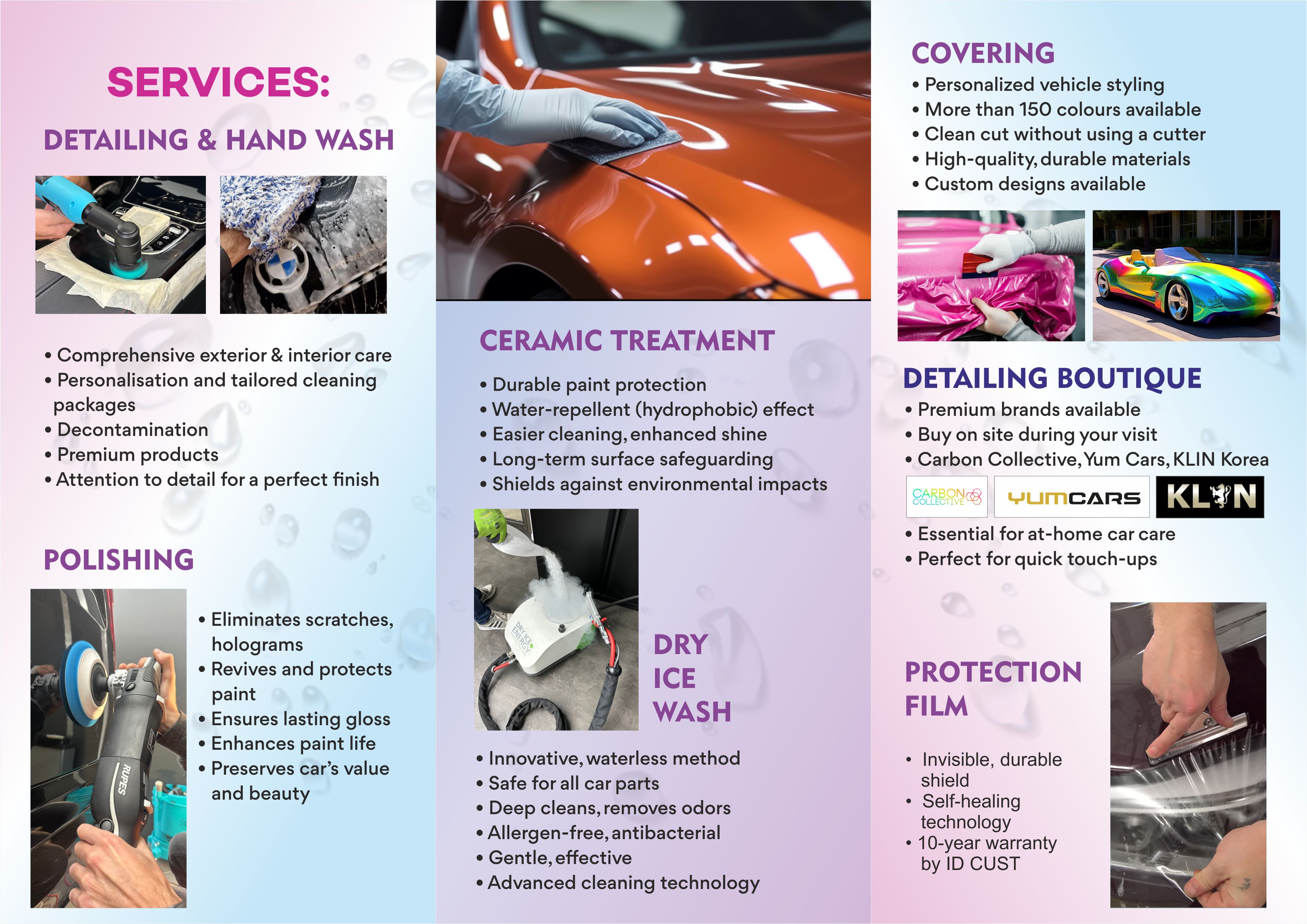 Upmarket, Modern, Automobile / Car detailing Brochure Design for a