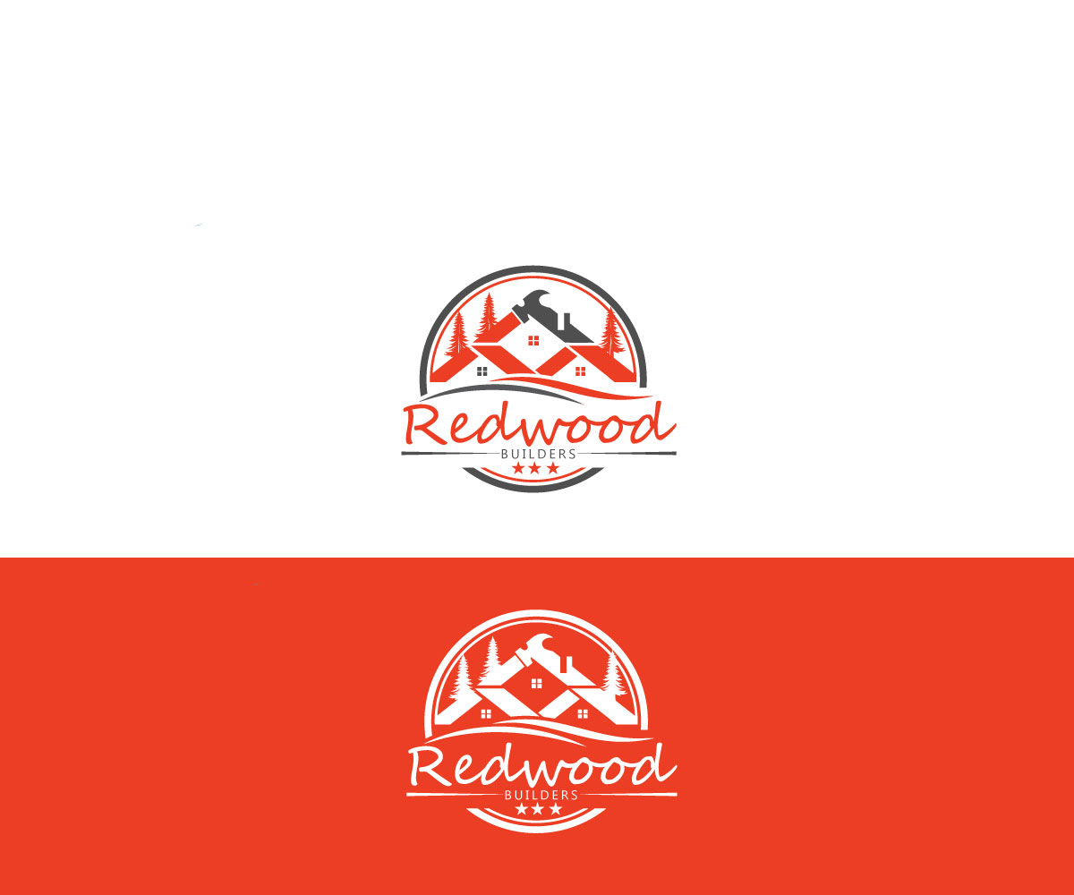 Logo Design by MANIK 42 for REDWOOD BUILDERS | Design #31776977
