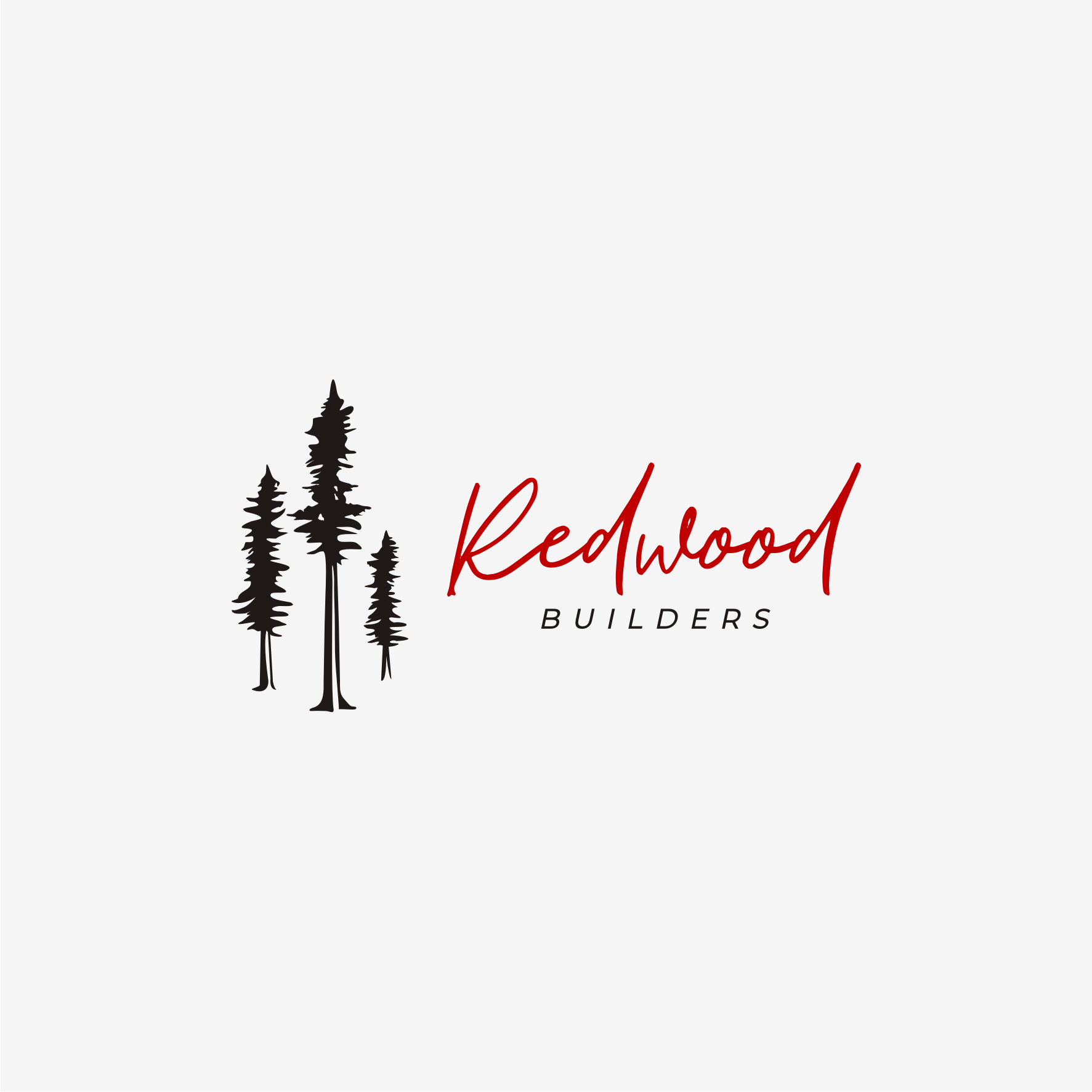 Logo Design by Tropical Squash 2023 for REDWOOD BUILDERS | Design #31813708