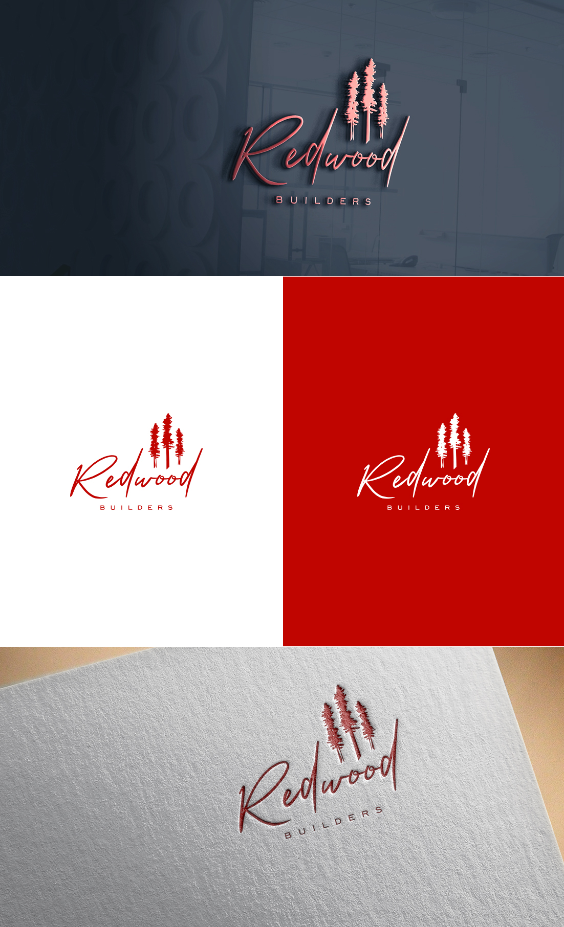 Diseño de Logo por GLDesigns para REDWOOD BUILDERS | Diseño #31777491
