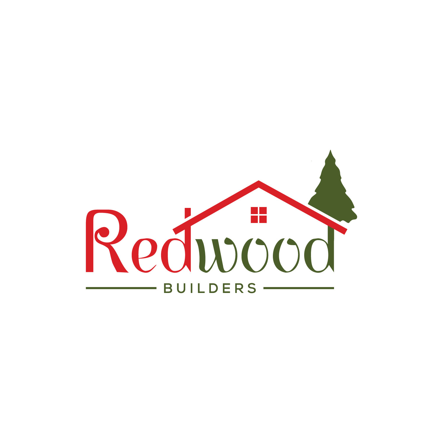 Logo Design by LAXMI DESIGNHUB for REDWOOD BUILDERS | Design #31776186