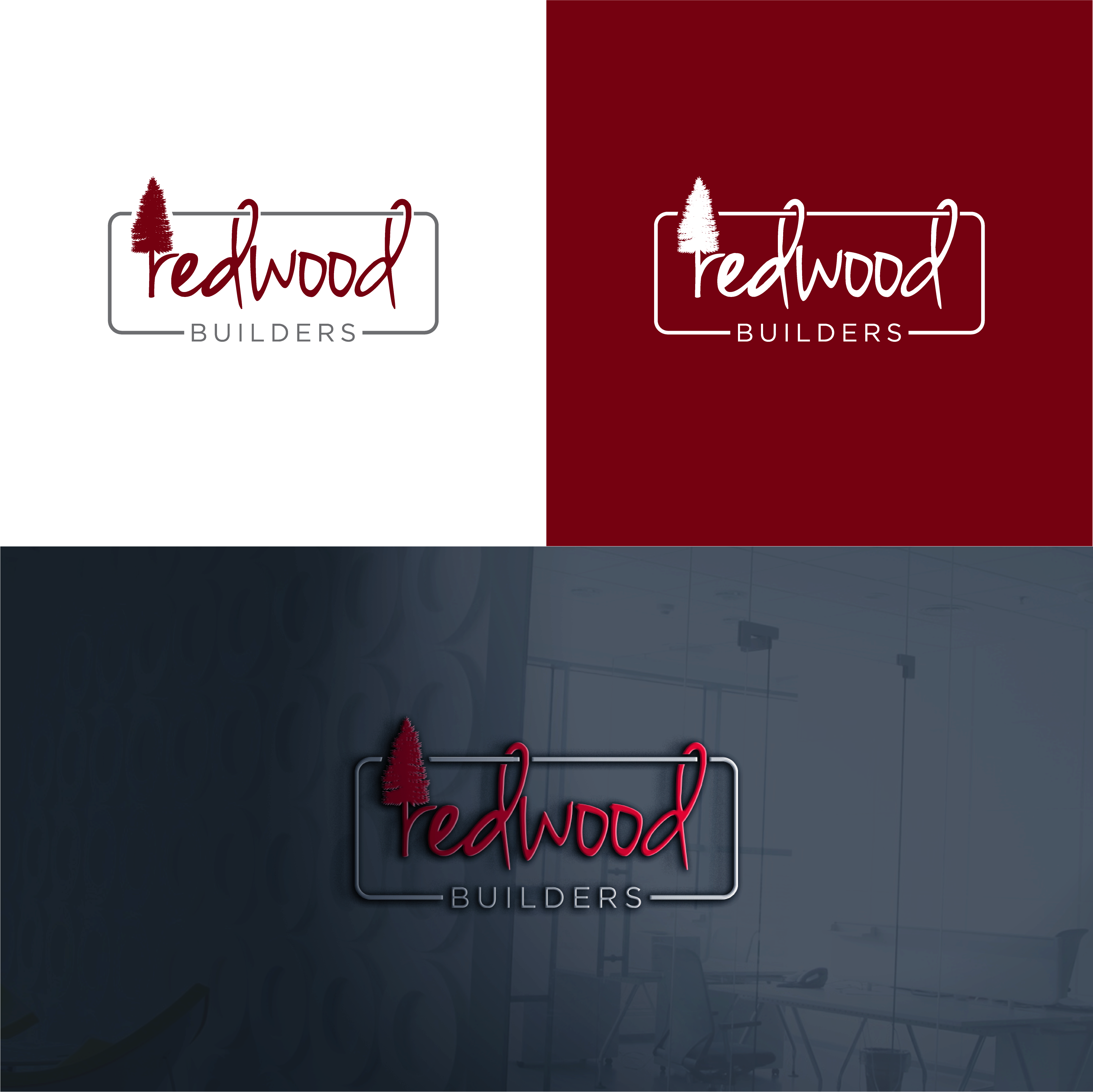 Logo Design by The Lion Studios for REDWOOD BUILDERS | Design #31794737