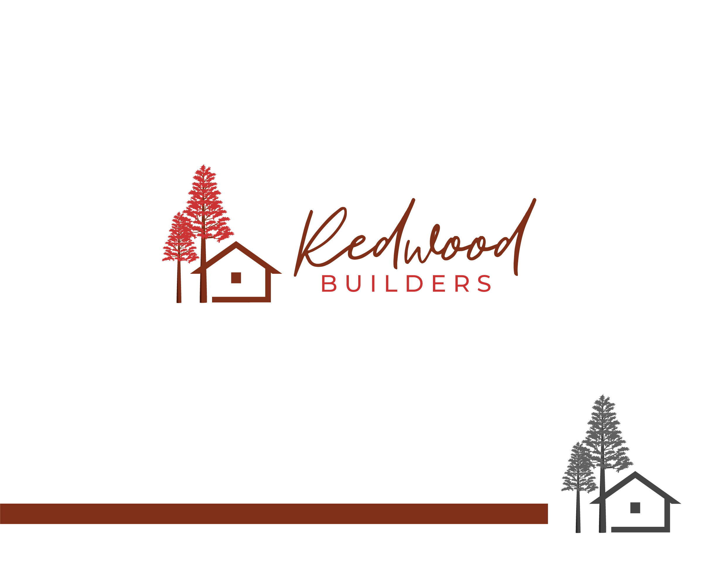 Logo Design by ecorokerz for REDWOOD BUILDERS | Design #31775352