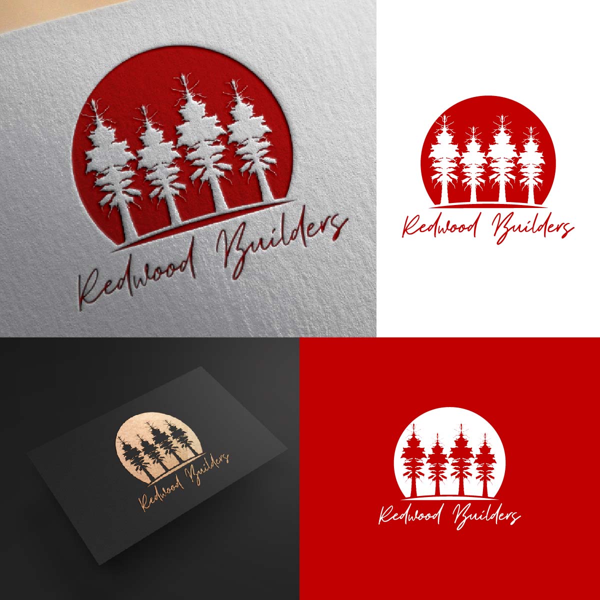 Logo Design by fly  design for REDWOOD BUILDERS | Design #31776093