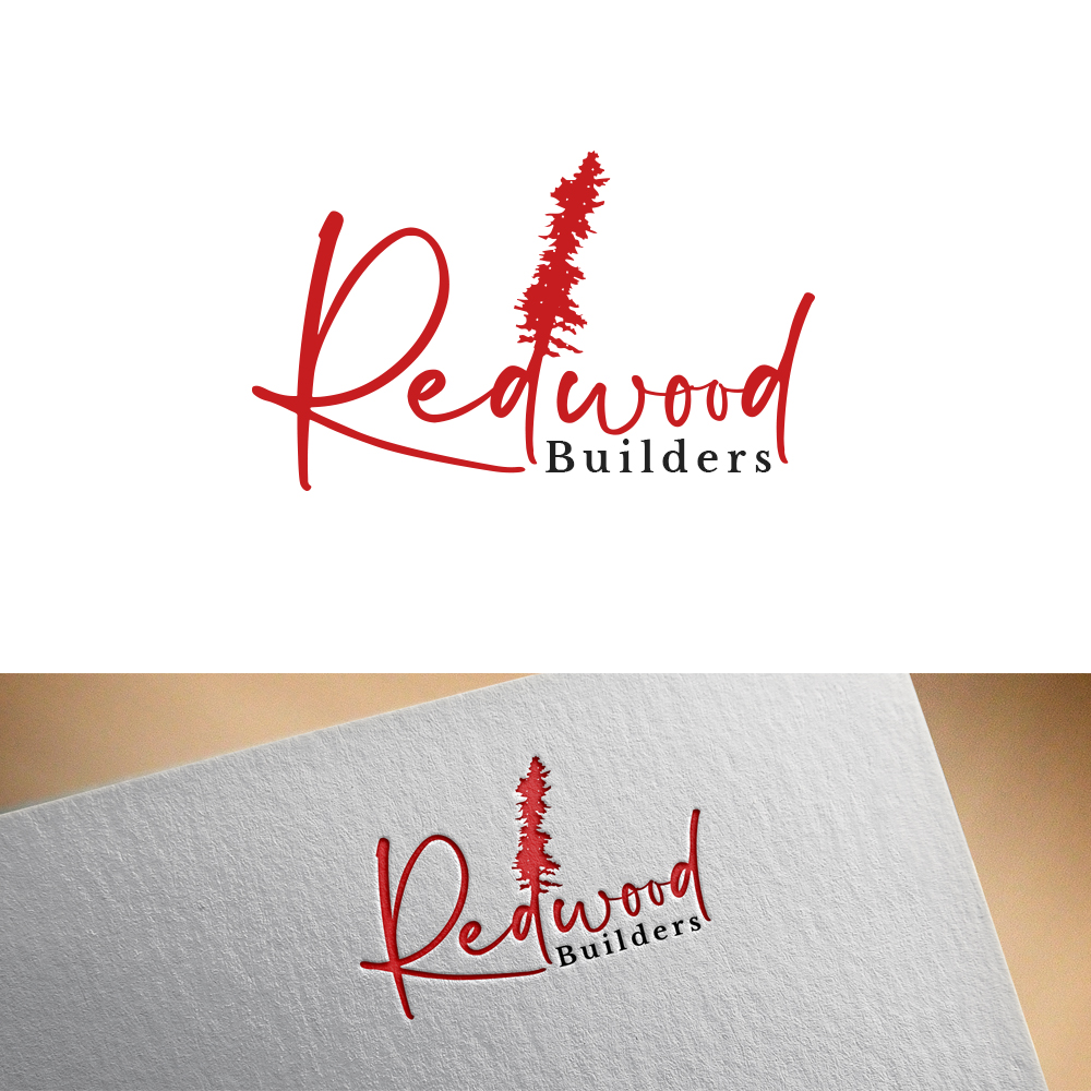 Logo Design by PsyPen for REDWOOD BUILDERS | Design #31789344