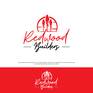 Logo Design by Magic of Art for REDWOOD BUILDERS | Design: #31784071